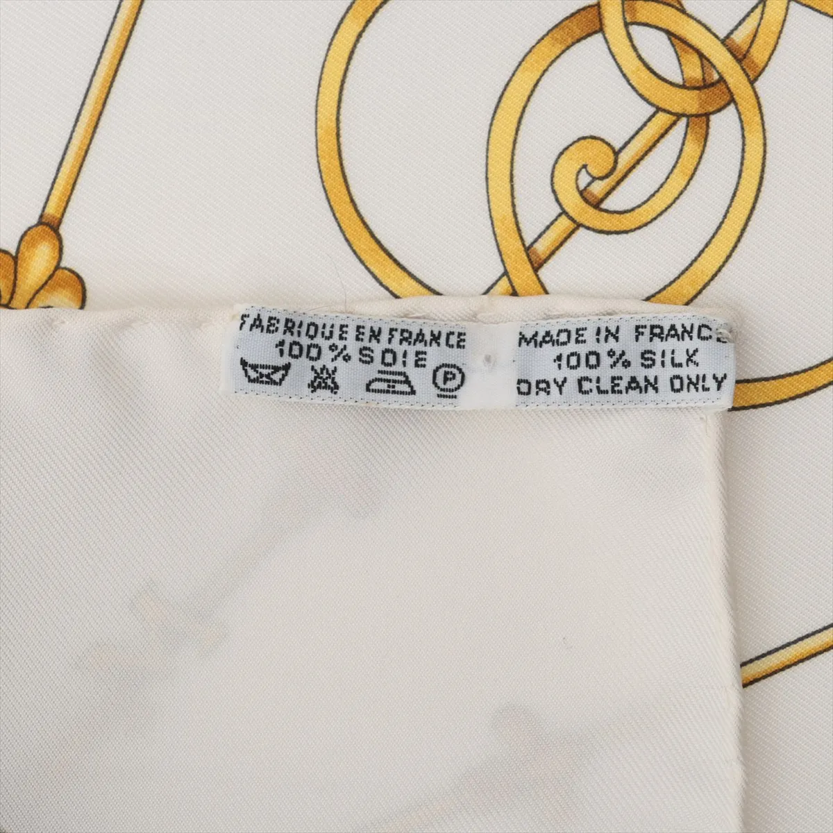 Carre 90 VOILES DE LUMIERE Sailing Ship of Light Scarf Silk Ivory Thread Fuzz Thread Twisting — view 6