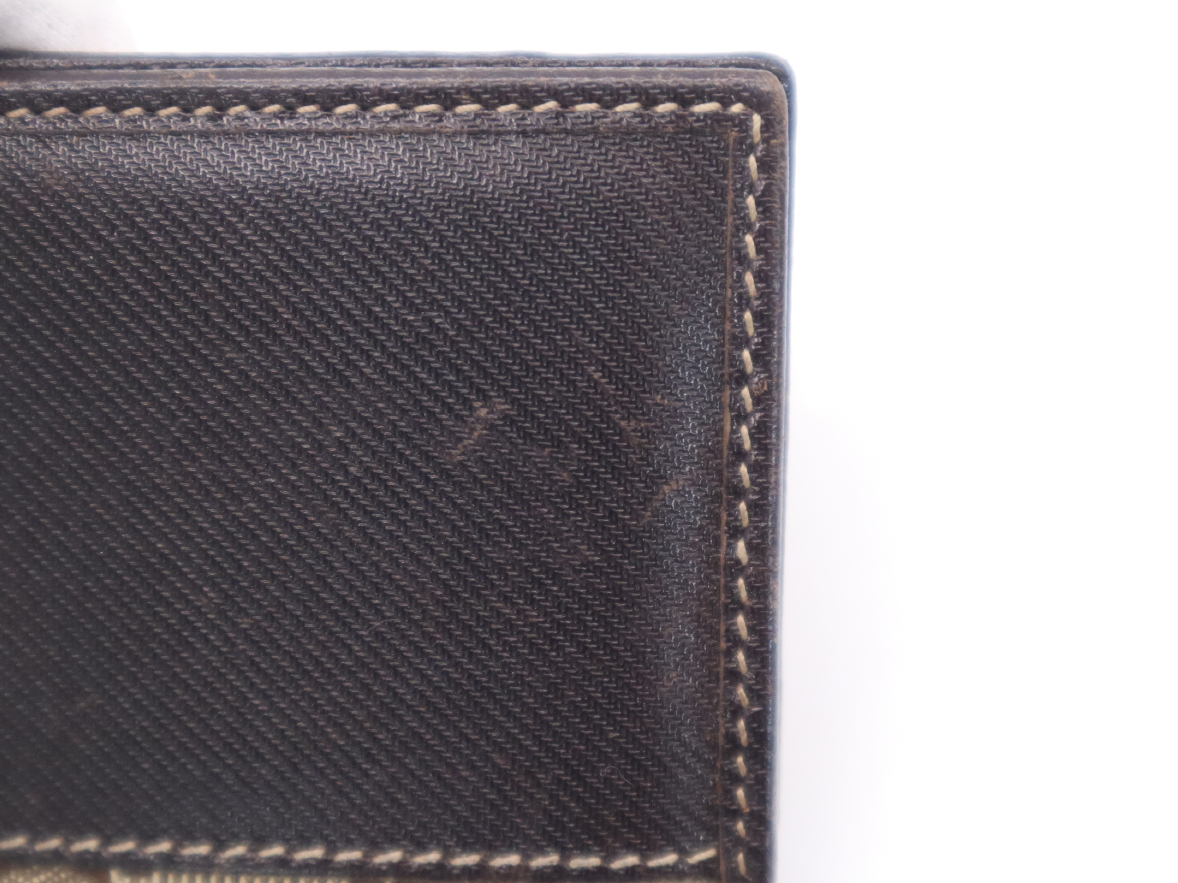 4009 Canvas x Leather GG Canvas Bi-fold Card Case Brown Card Case — view 6