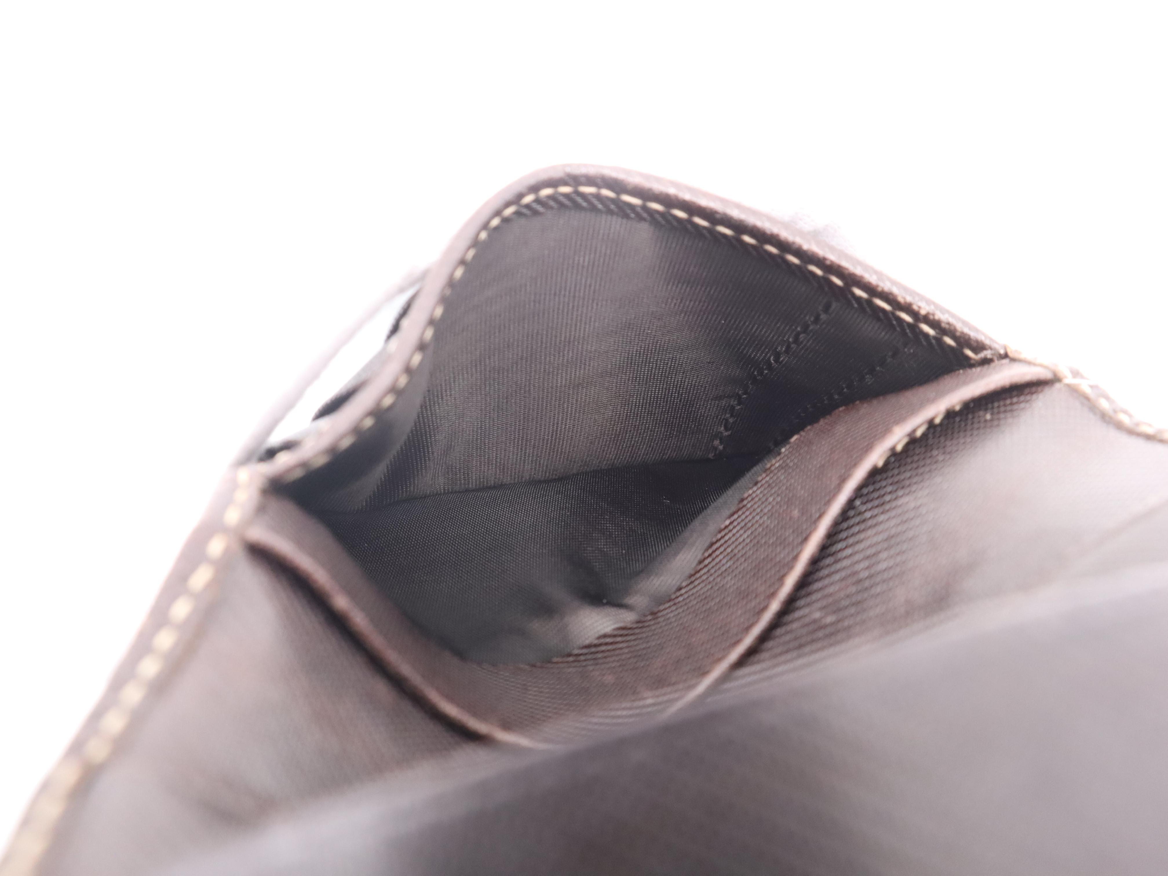 4009 Canvas x Leather GG Canvas Bi-fold Card Case Brown Card Case — view 9
