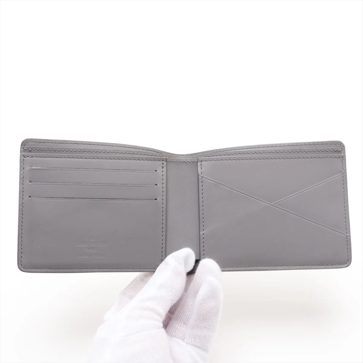 LV Aerogram Portefeuille Multiple M81026 Gris Compact Wallet — view 3