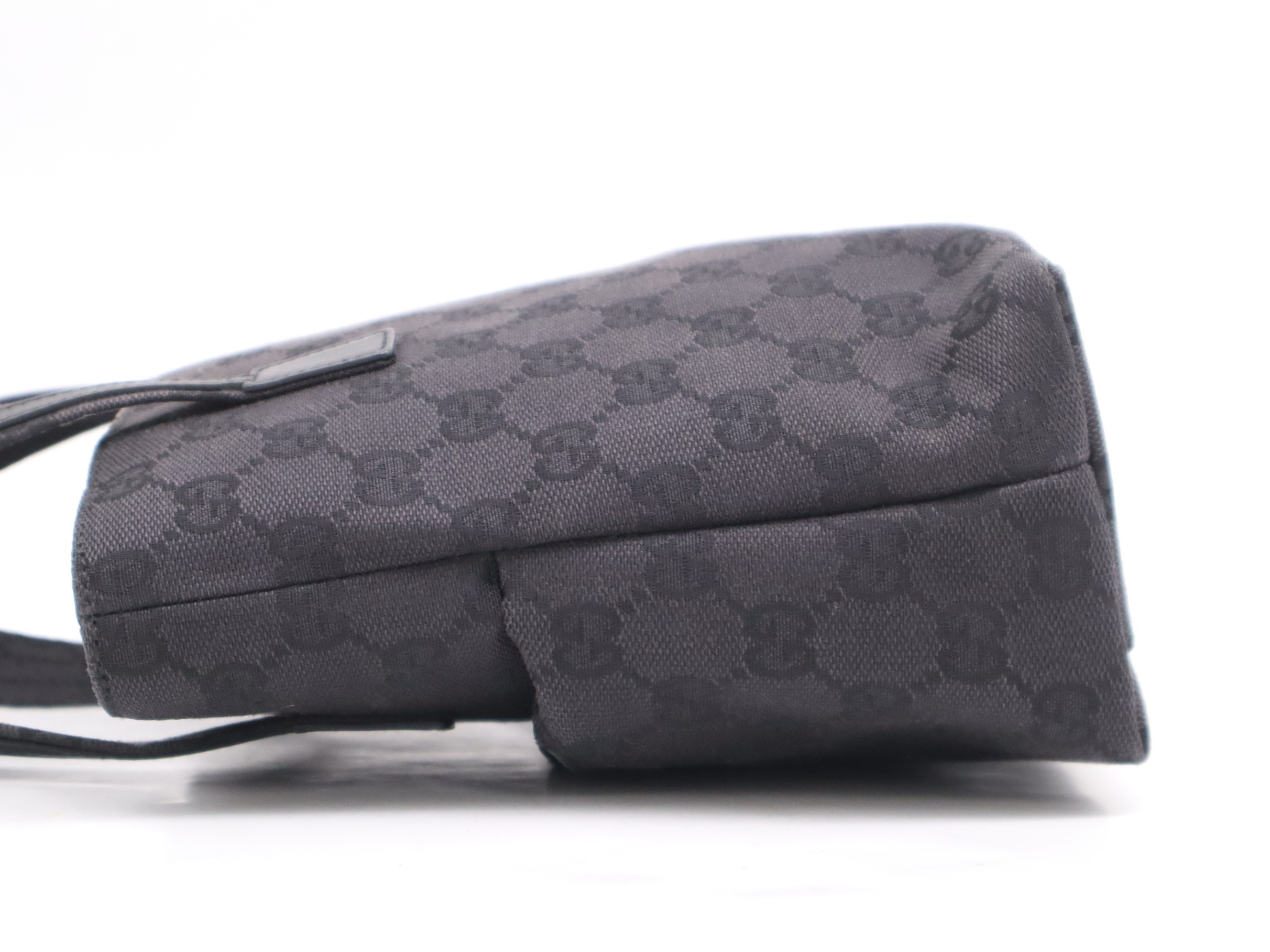 Canvas x leather GG canvas handbag black SV metal fittings — view 3
