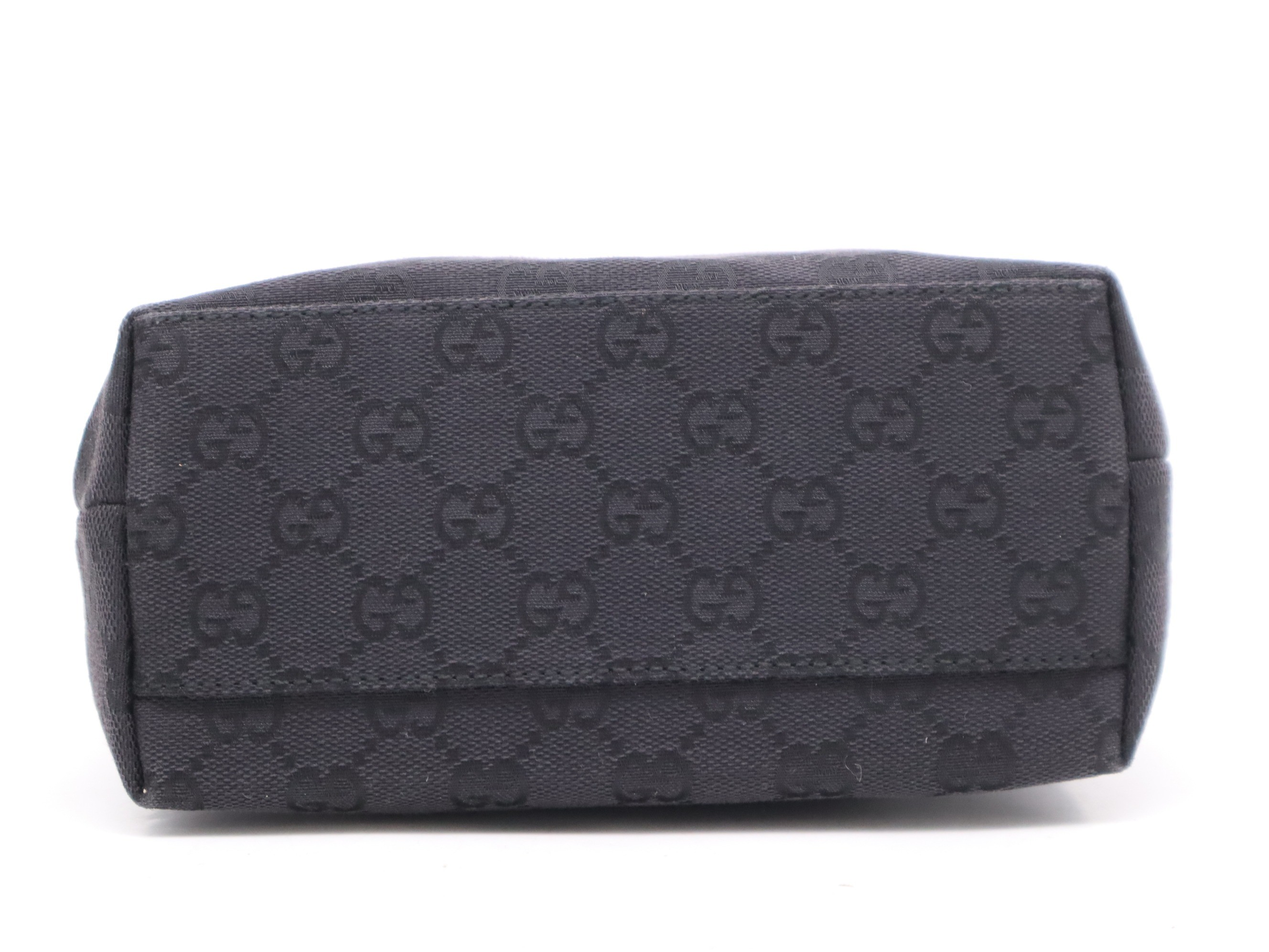 Canvas x leather GG canvas handbag black SV metal fittings — view 4