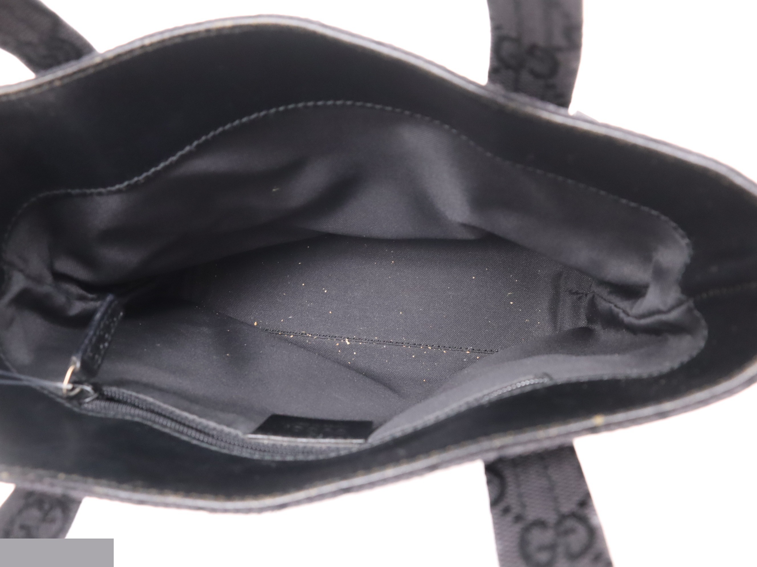 Canvas x leather GG canvas handbag black SV metal fittings — view 7