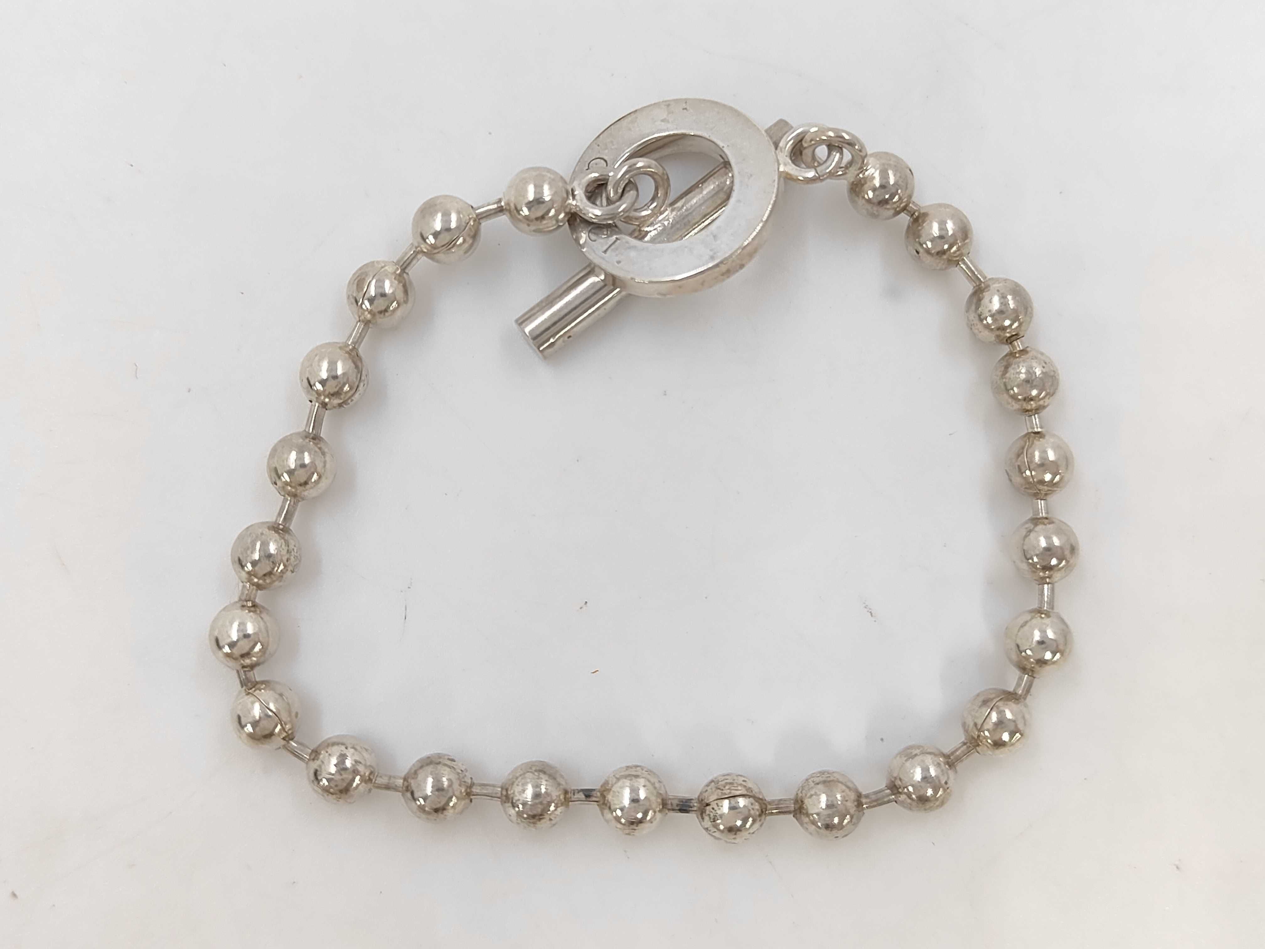 bracelet, ball chain, 925 sterling silver, 15.0g, includes box and bag. Bracelet/Bangle. — view 2