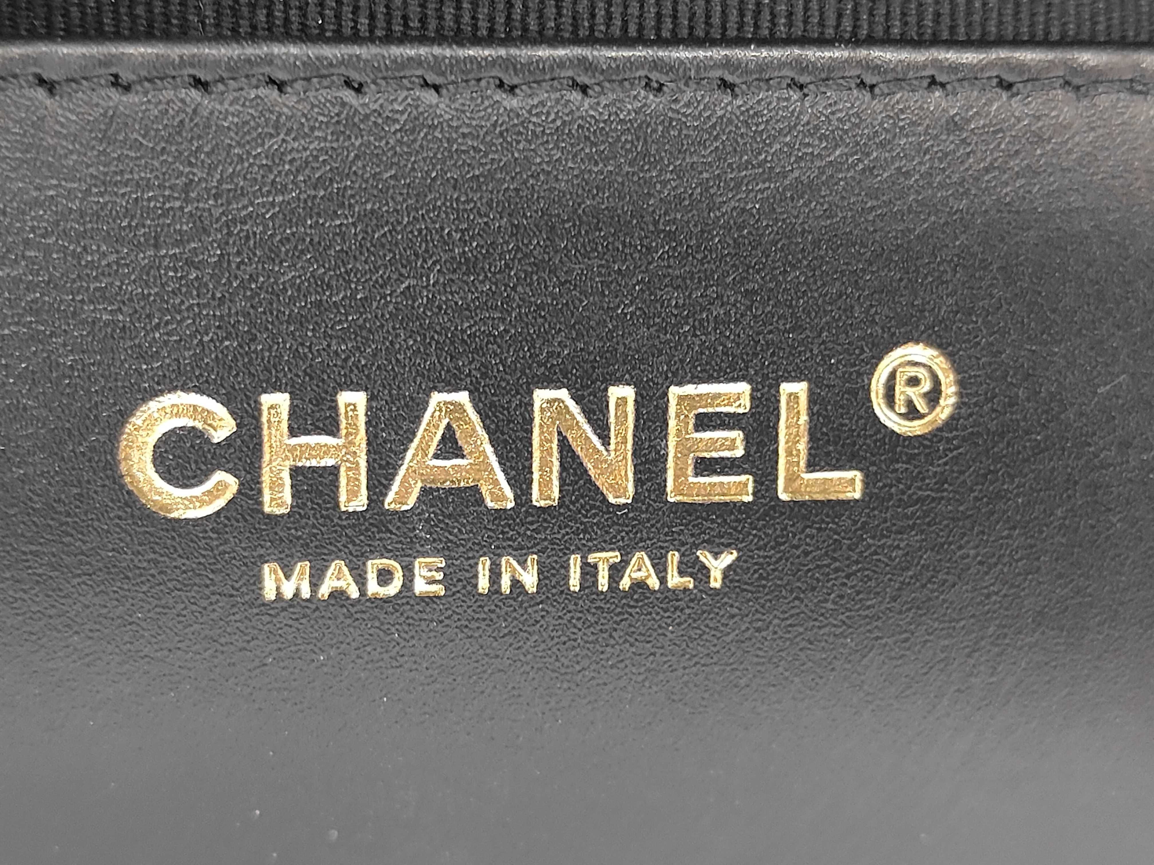 Matelassé Chain Shoulder Bag, Caviar Leather, Black — view 11