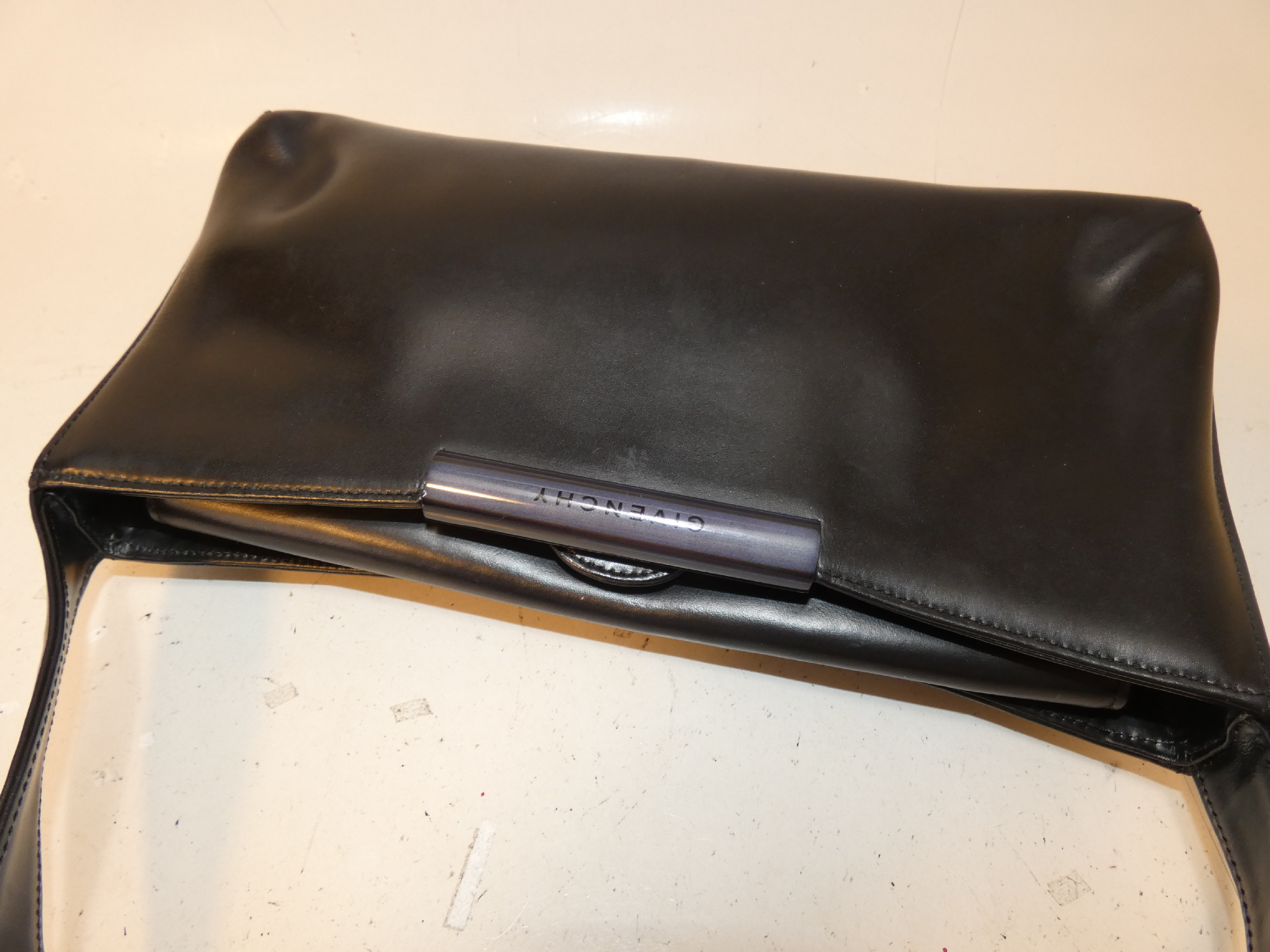 Leather Black One-Hand Handbag — view 2