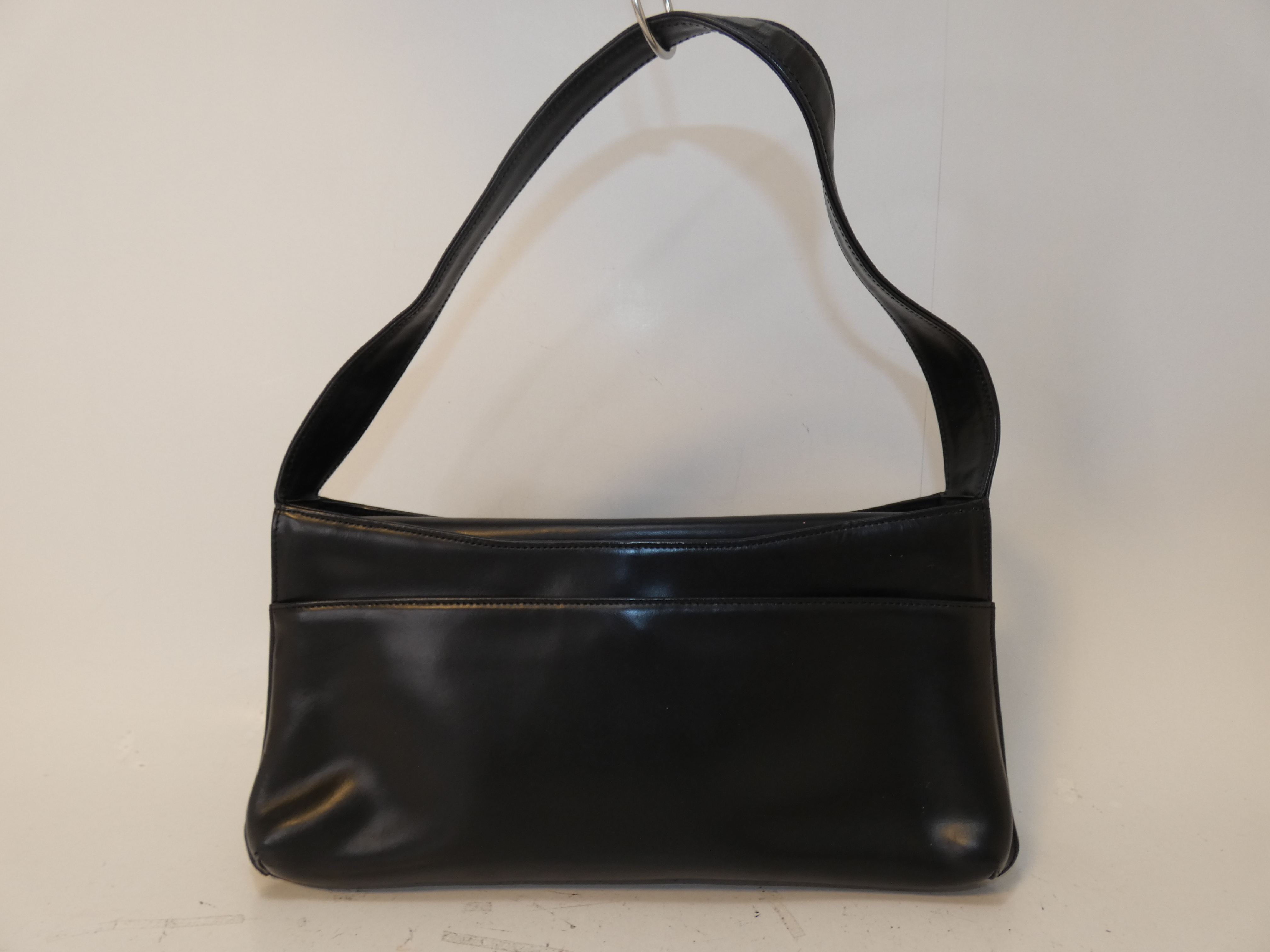 Leather Black One-Hand Handbag — view 3