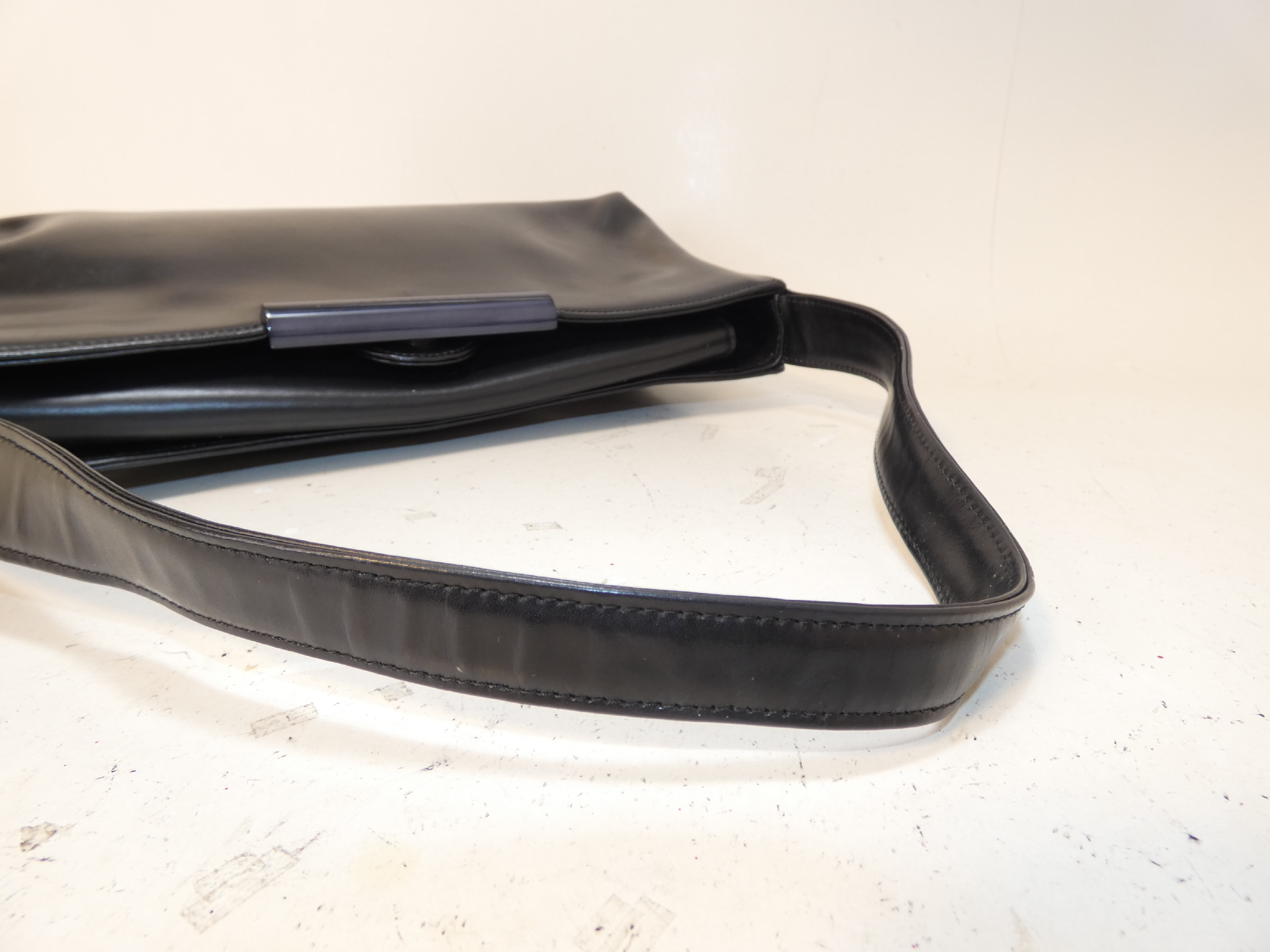 Leather Black One-Hand Handbag — view 4