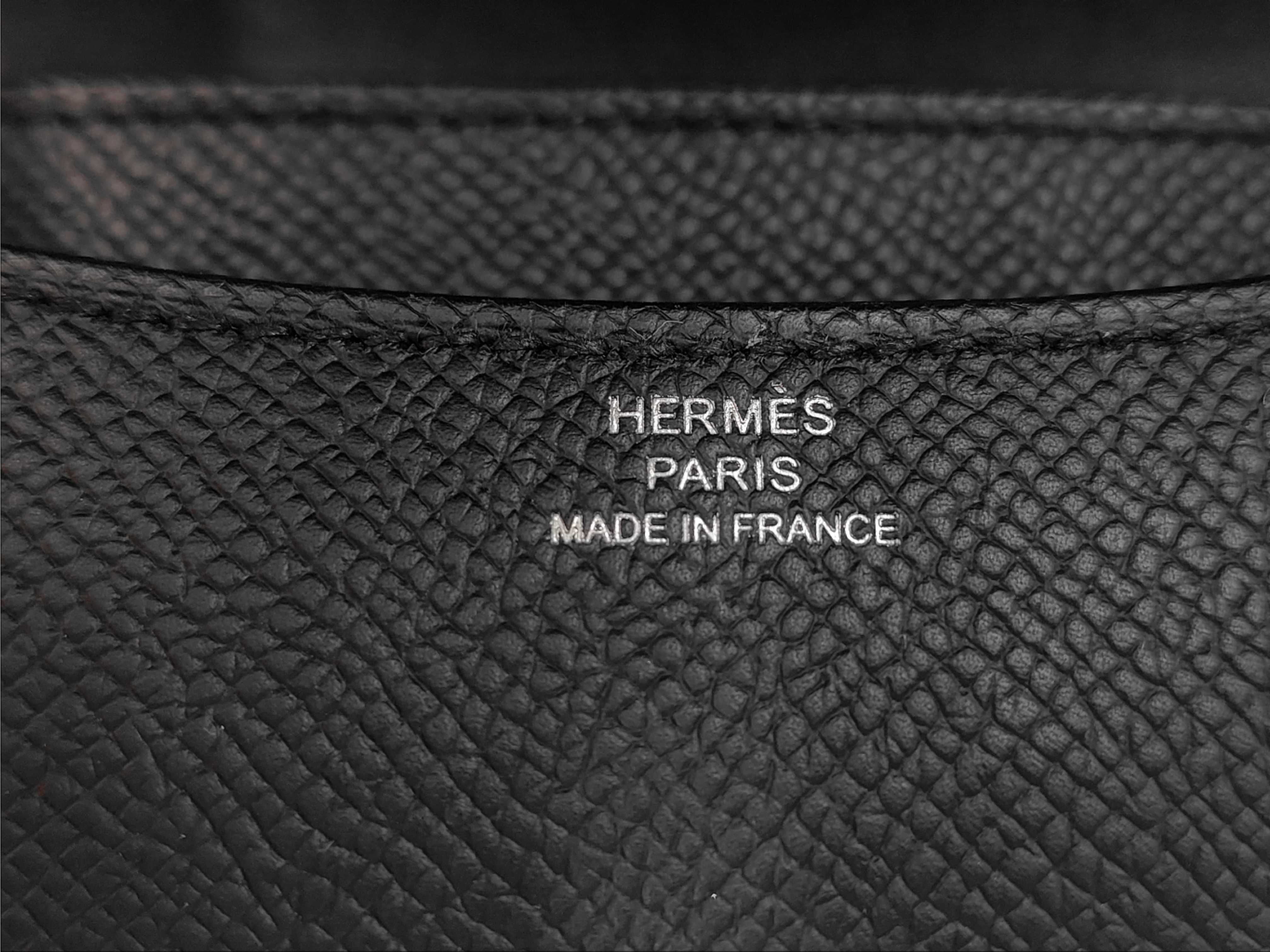 Mini Epsom Black Shoulder Bag with Silver Hardware (K Stamp) — view 11
