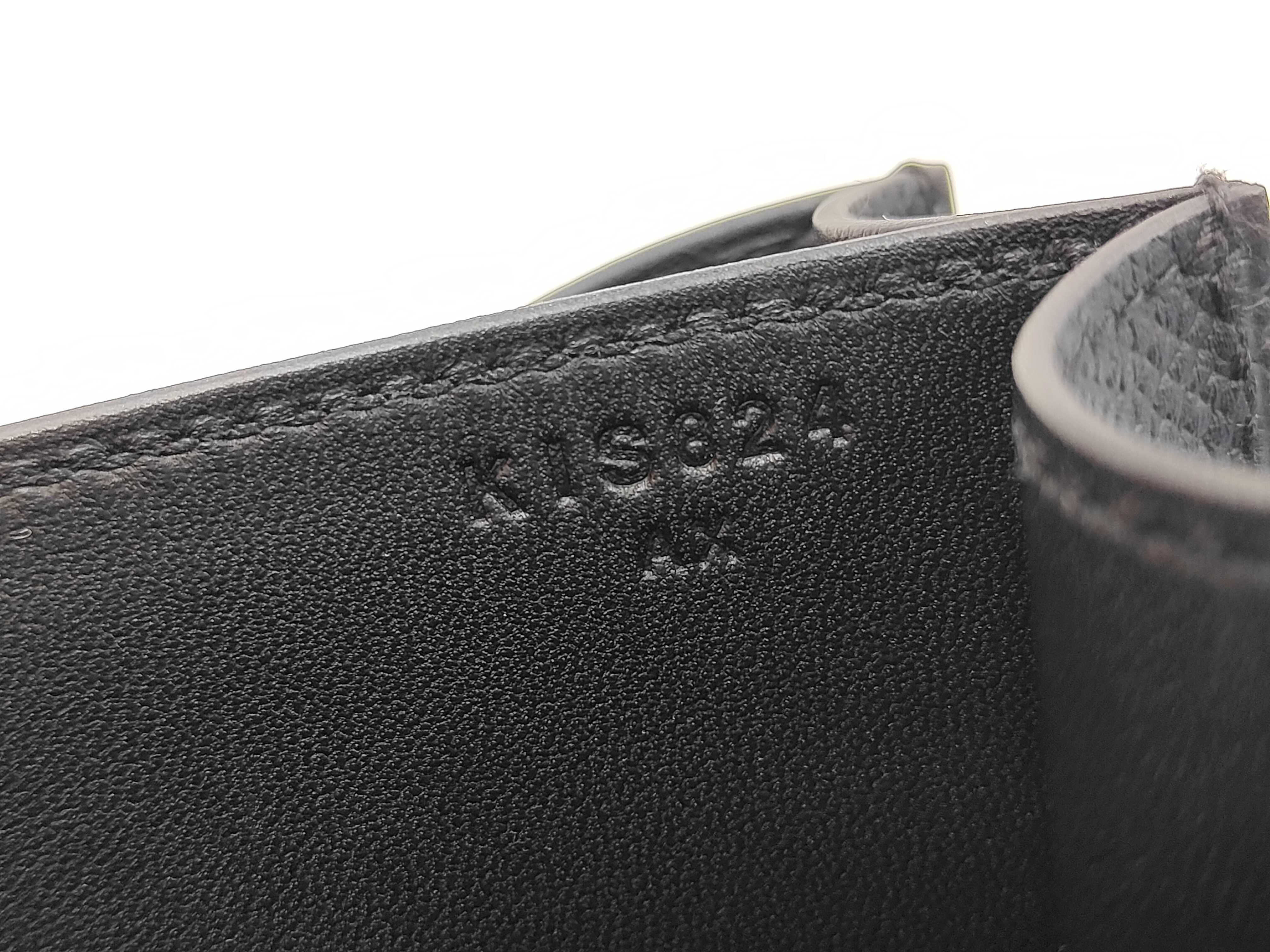 Mini Epsom Black Shoulder Bag with Silver Hardware (K Stamp) — view 12