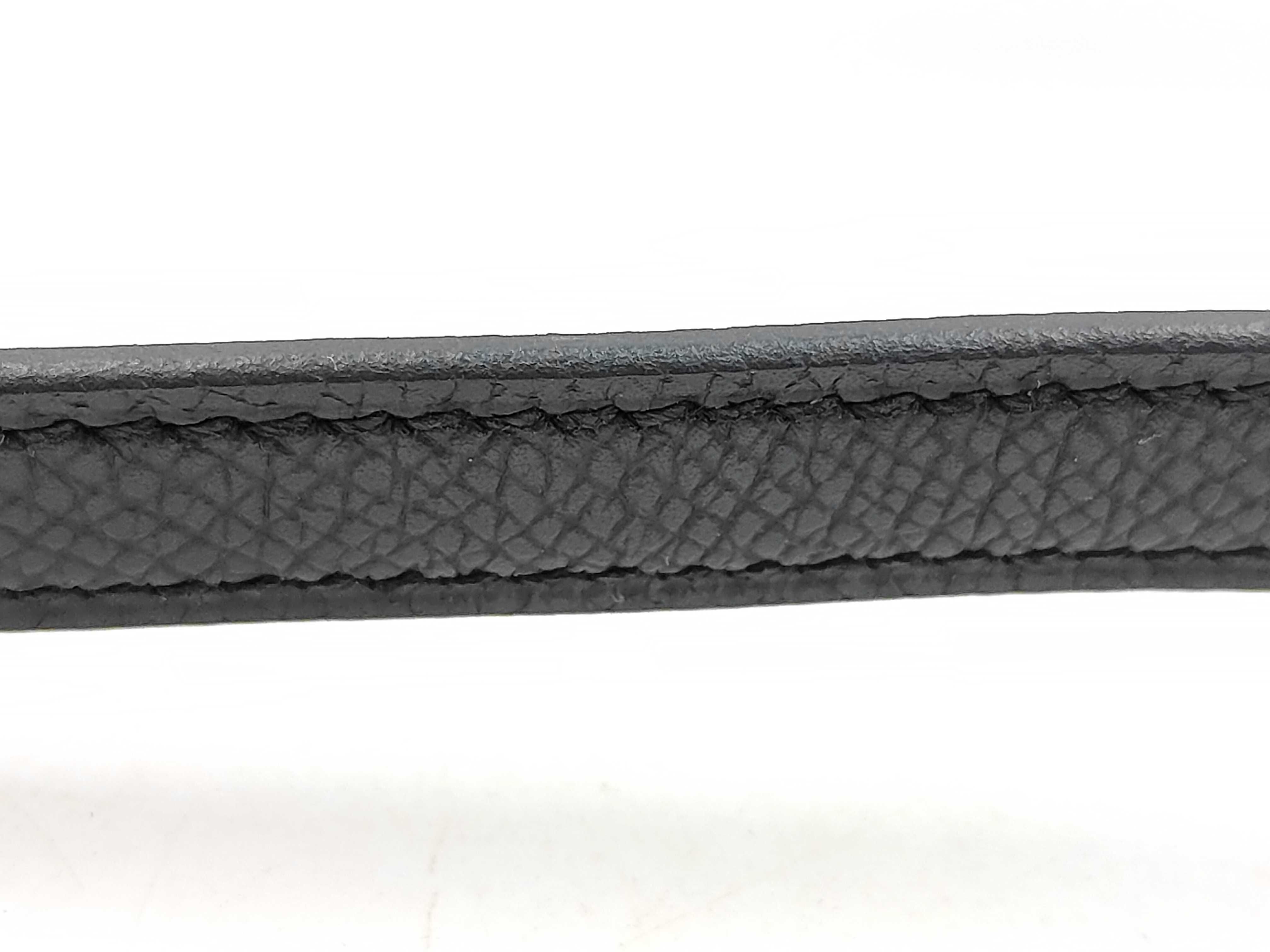Mini Epsom Black Shoulder Bag with Silver Hardware (K Stamp) — view 4