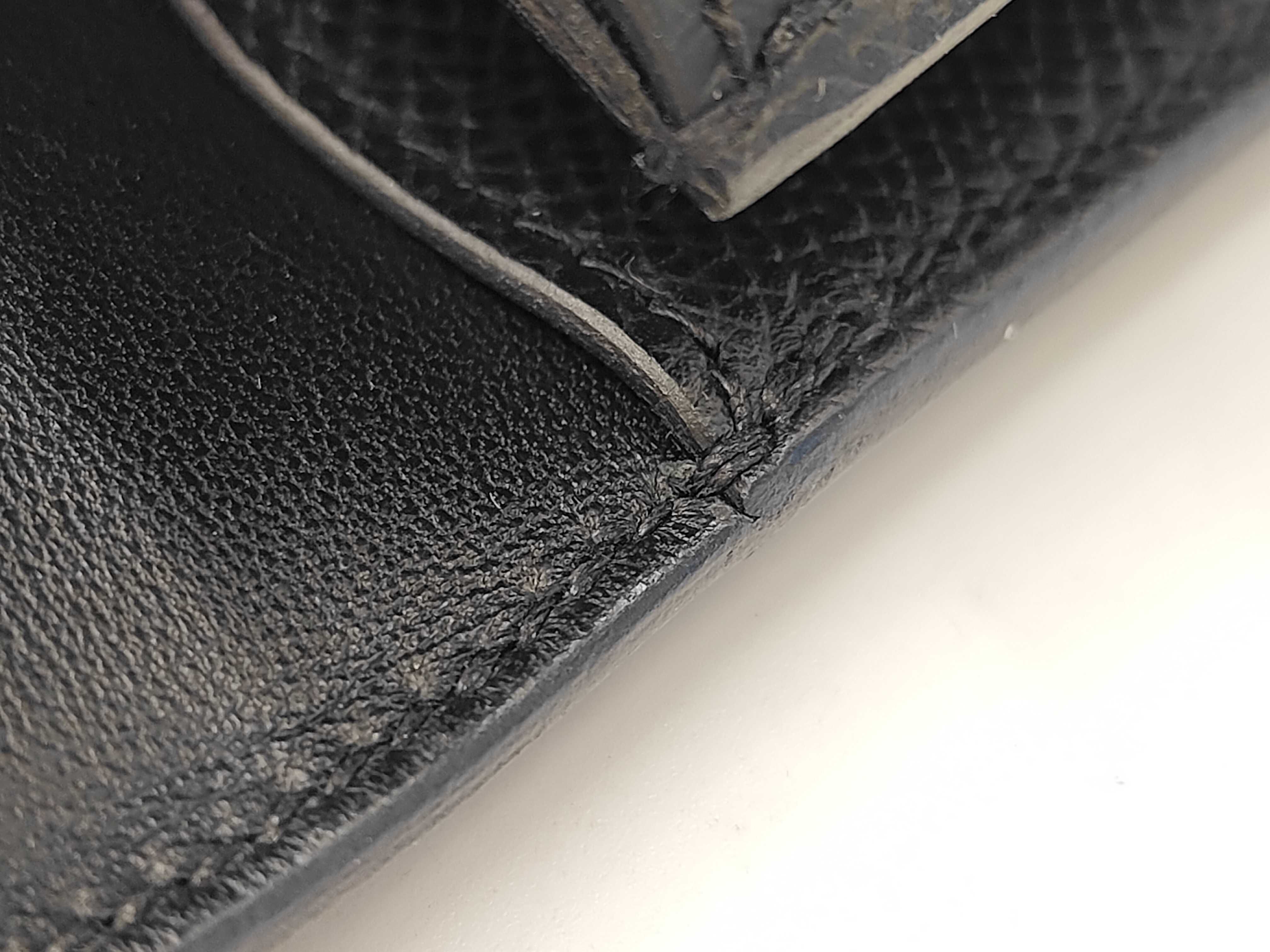 Mini Epsom Black Shoulder Bag with Silver Hardware (K Stamp) — view 6