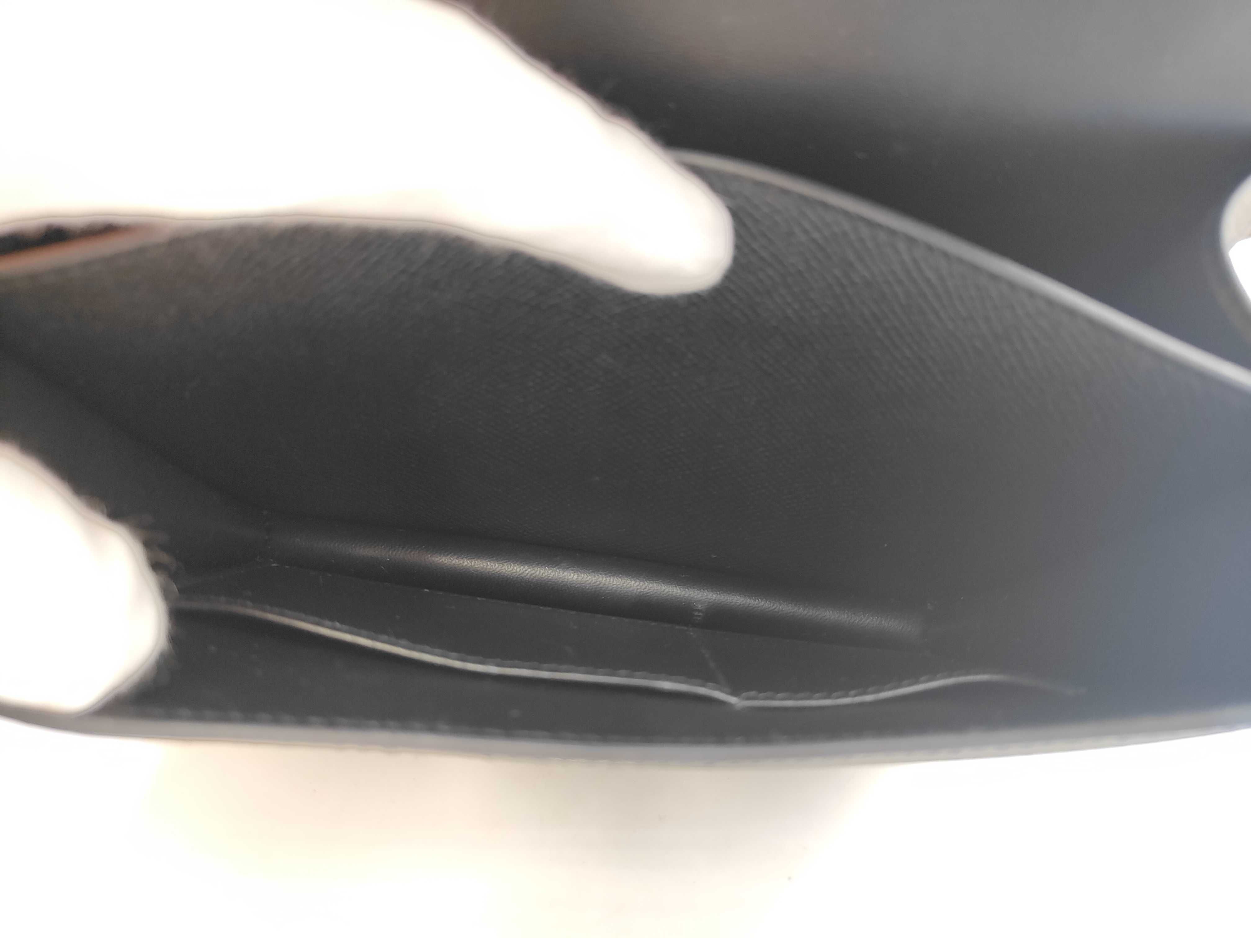 Mini Epsom Black Shoulder Bag with Silver Hardware (K Stamp) — view 10