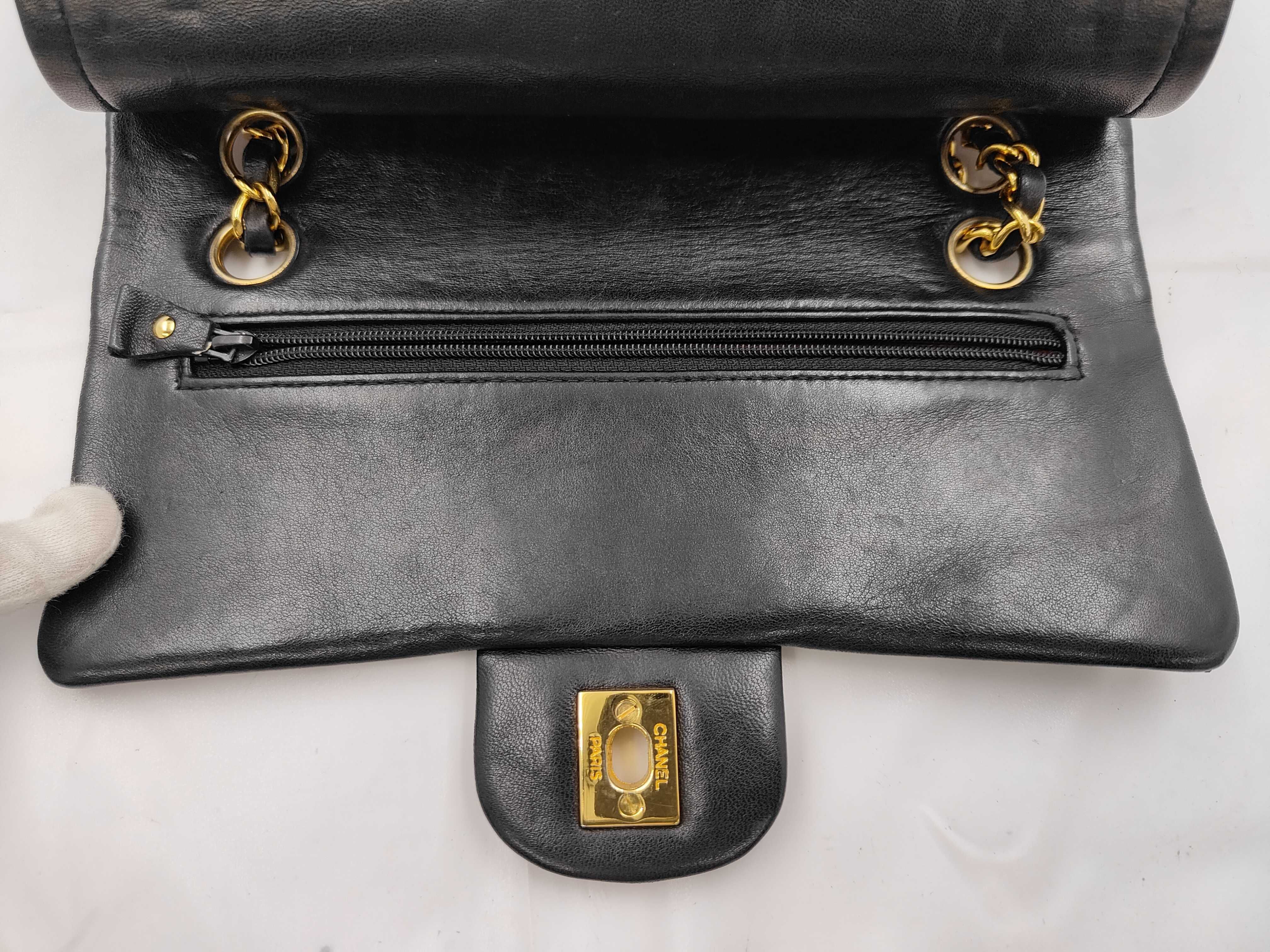 Matelassé Double Flap Shoulder Bag, Black, Series 2 — view 7