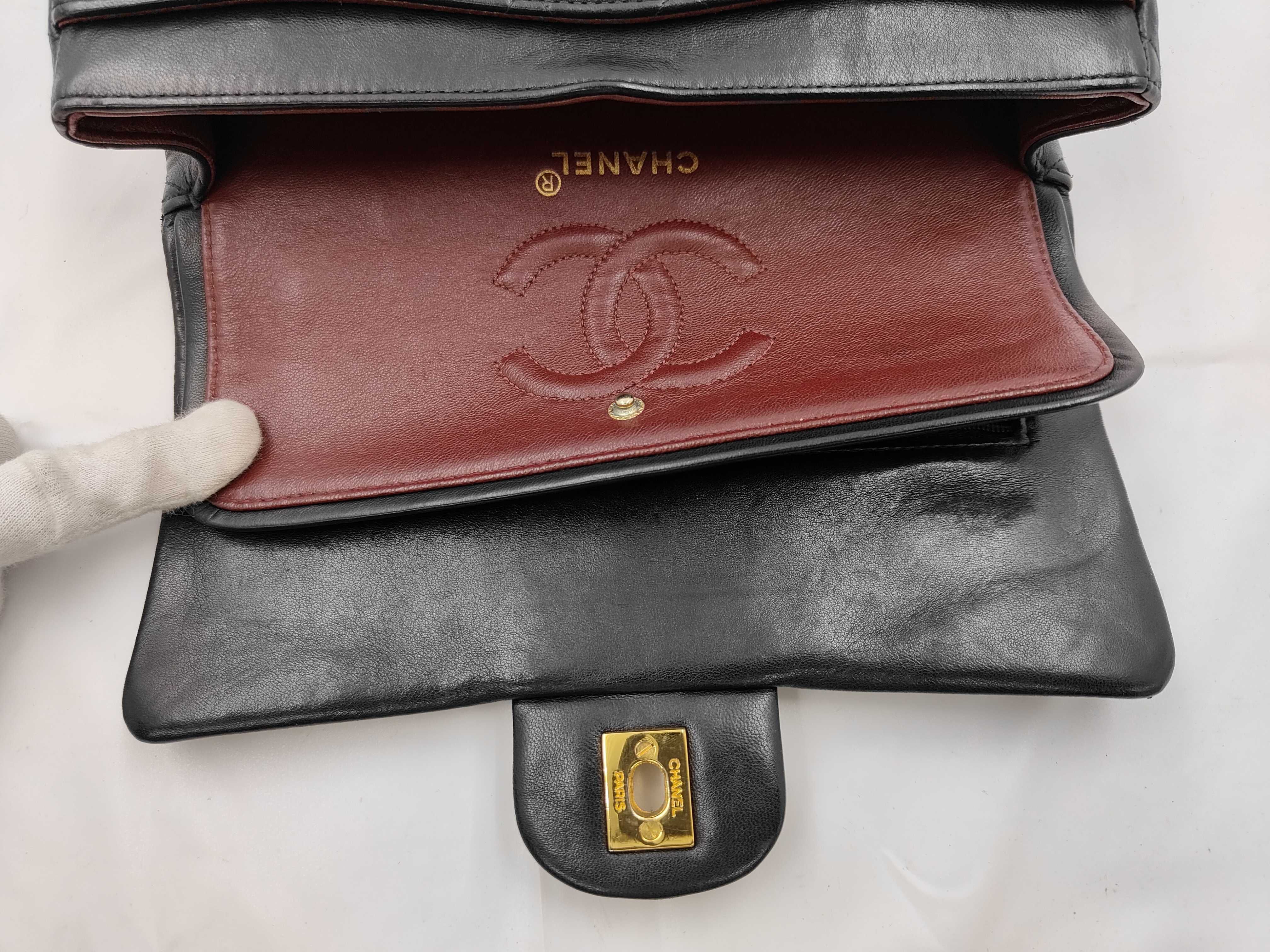 Matelassé Double Flap Shoulder Bag, Black, Series 2 — view 8