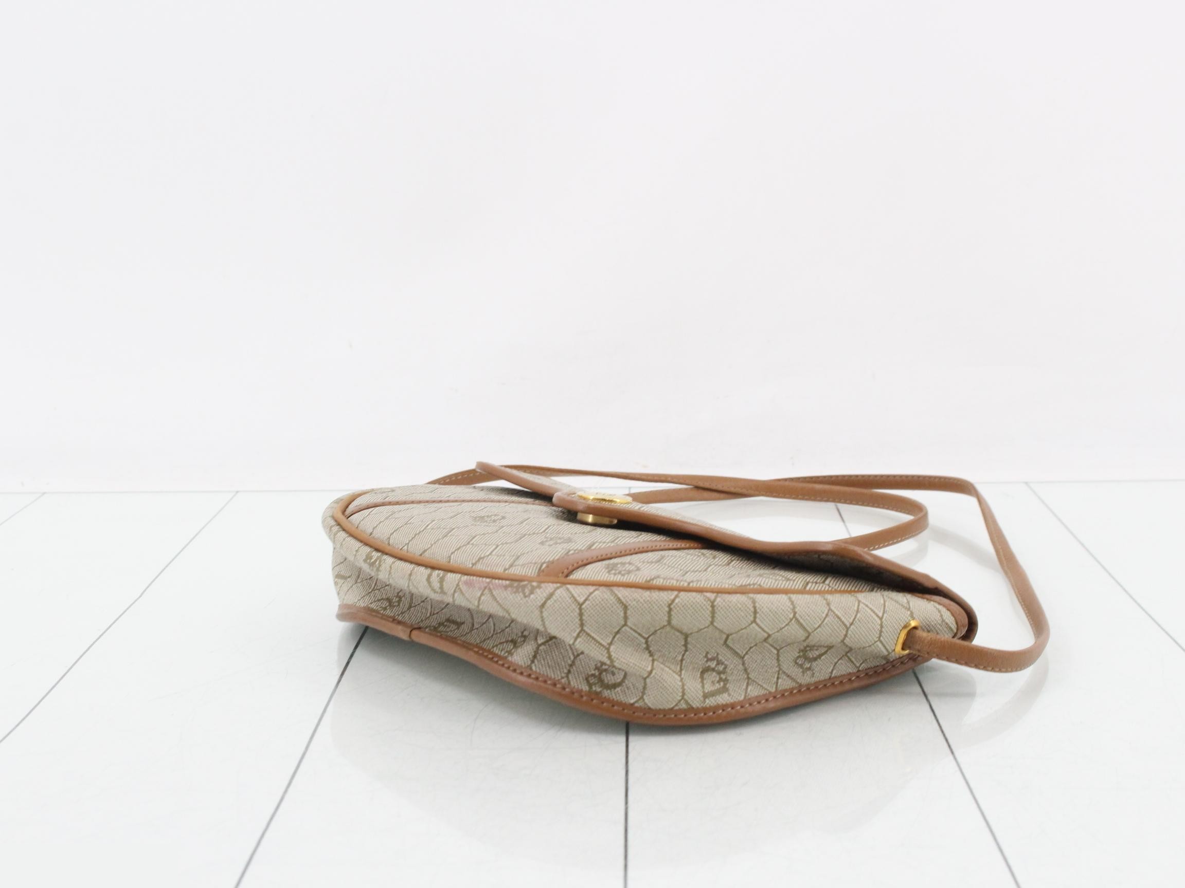 Honeycomb Shoulder Bag, PVC/Leather, Brown — view 6