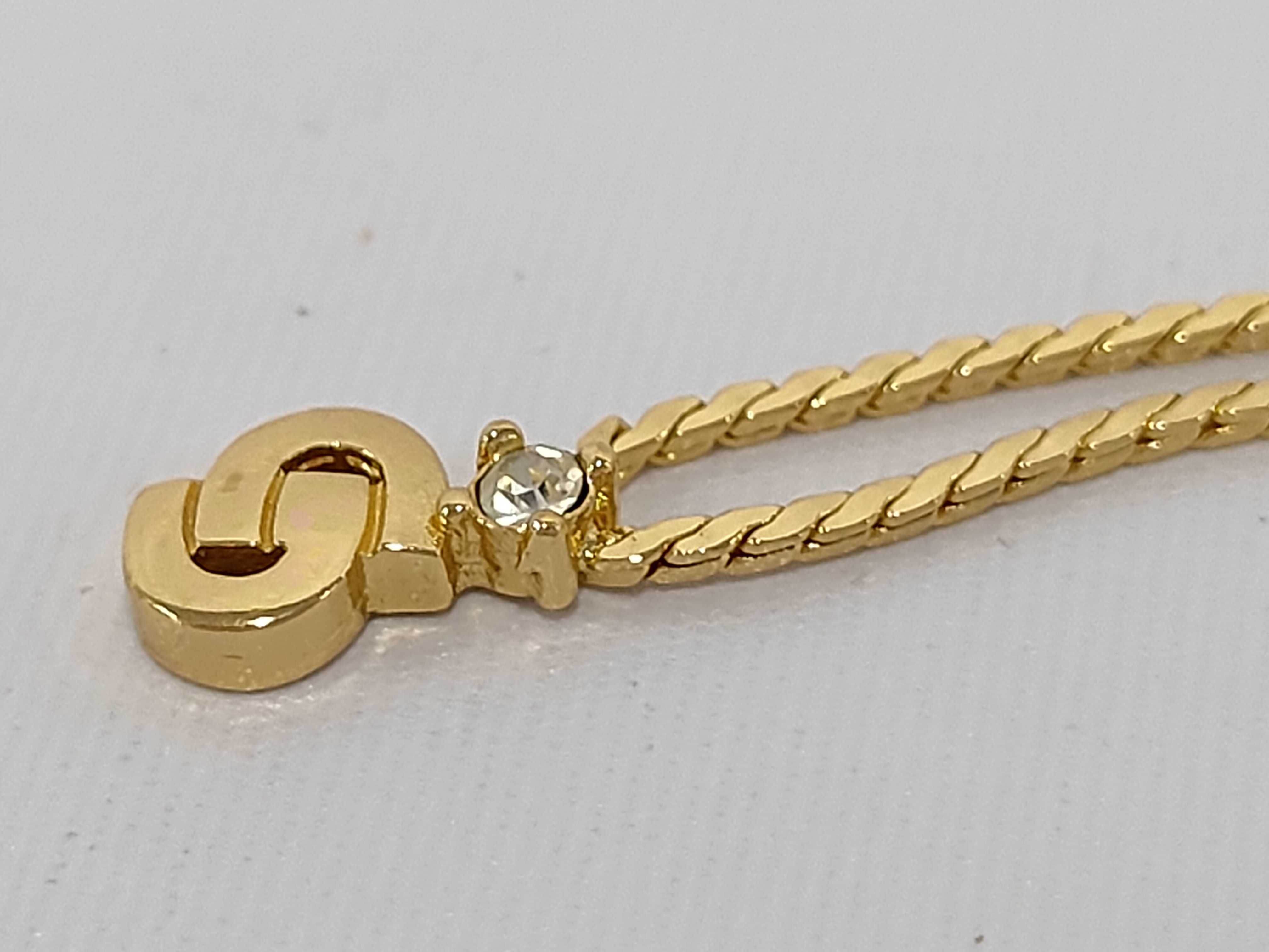 CD Logo Vintage Gold Necklace — view 3