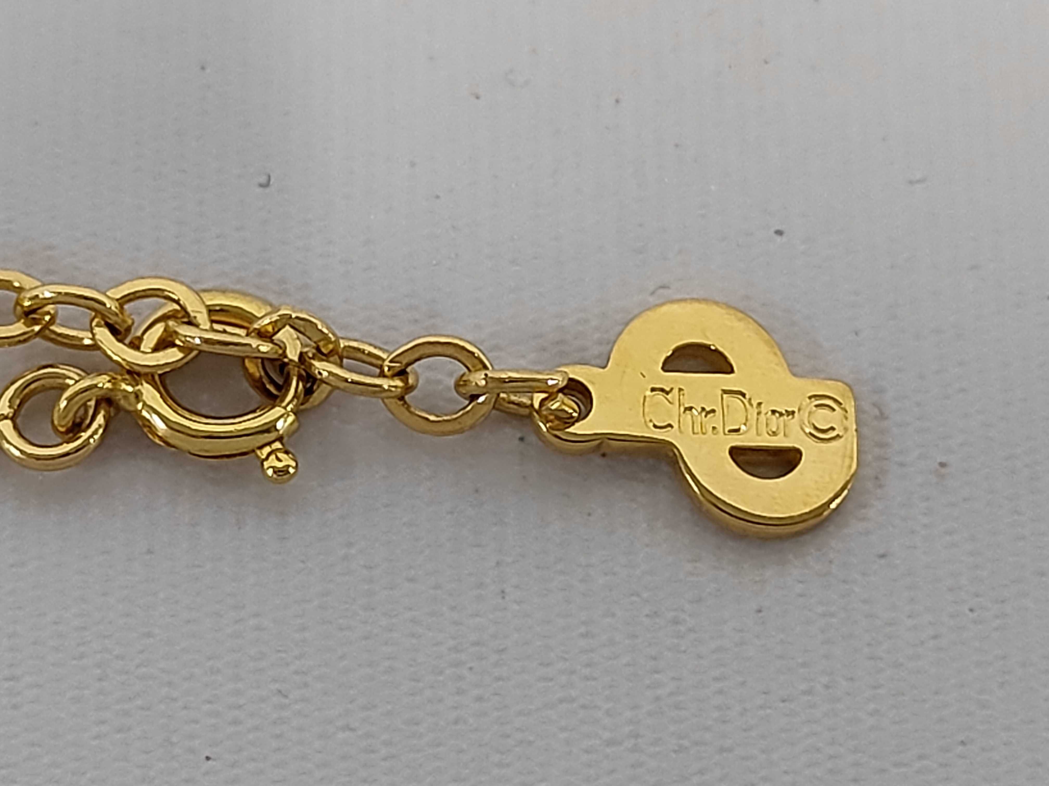 CD Logo Vintage Gold Necklace — view 5