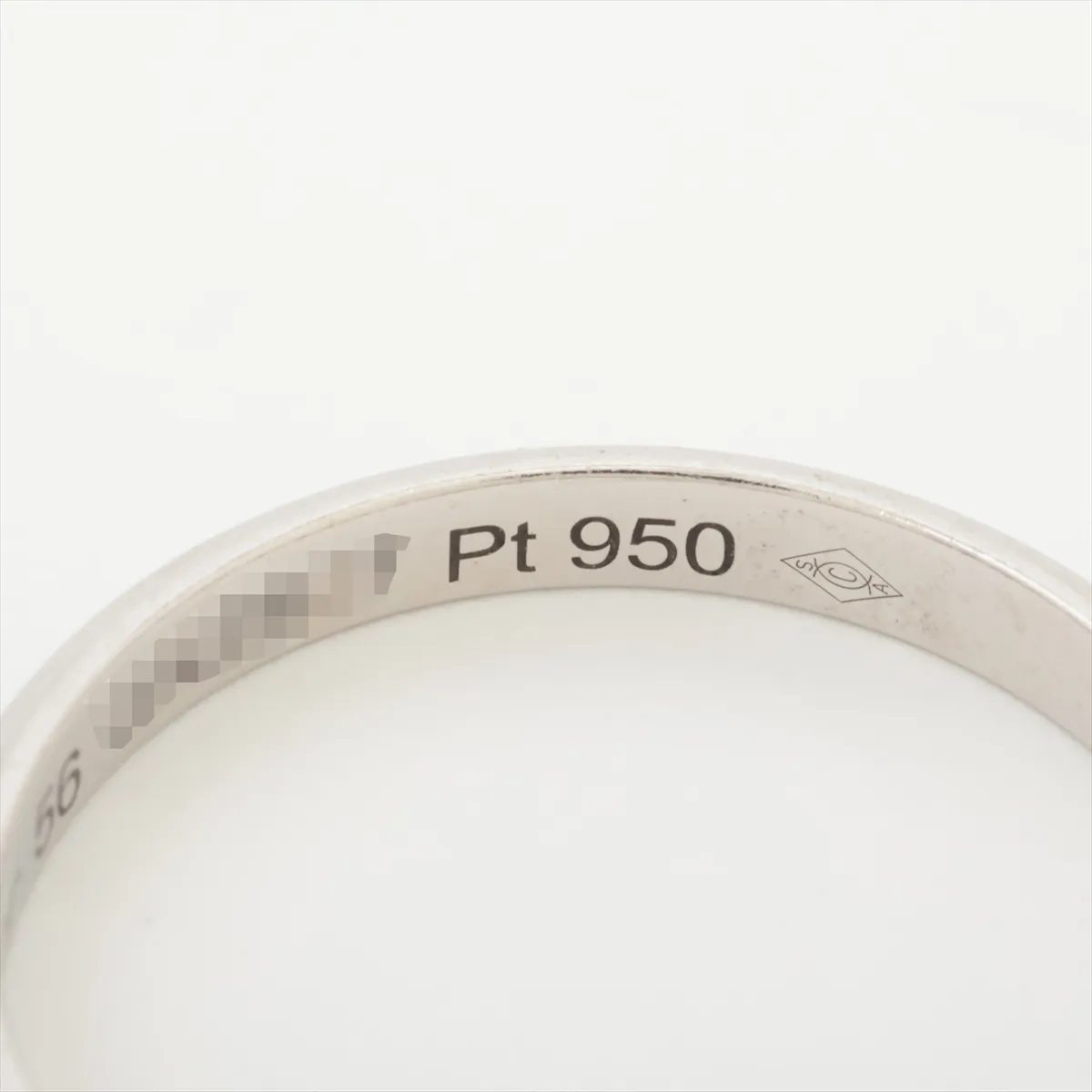 Wedding Ring, Platinum 950, 3.1g, Size 56, QXZ827 — view 4