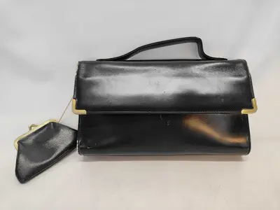 Leather Trotter Handbag, Black Handbag
