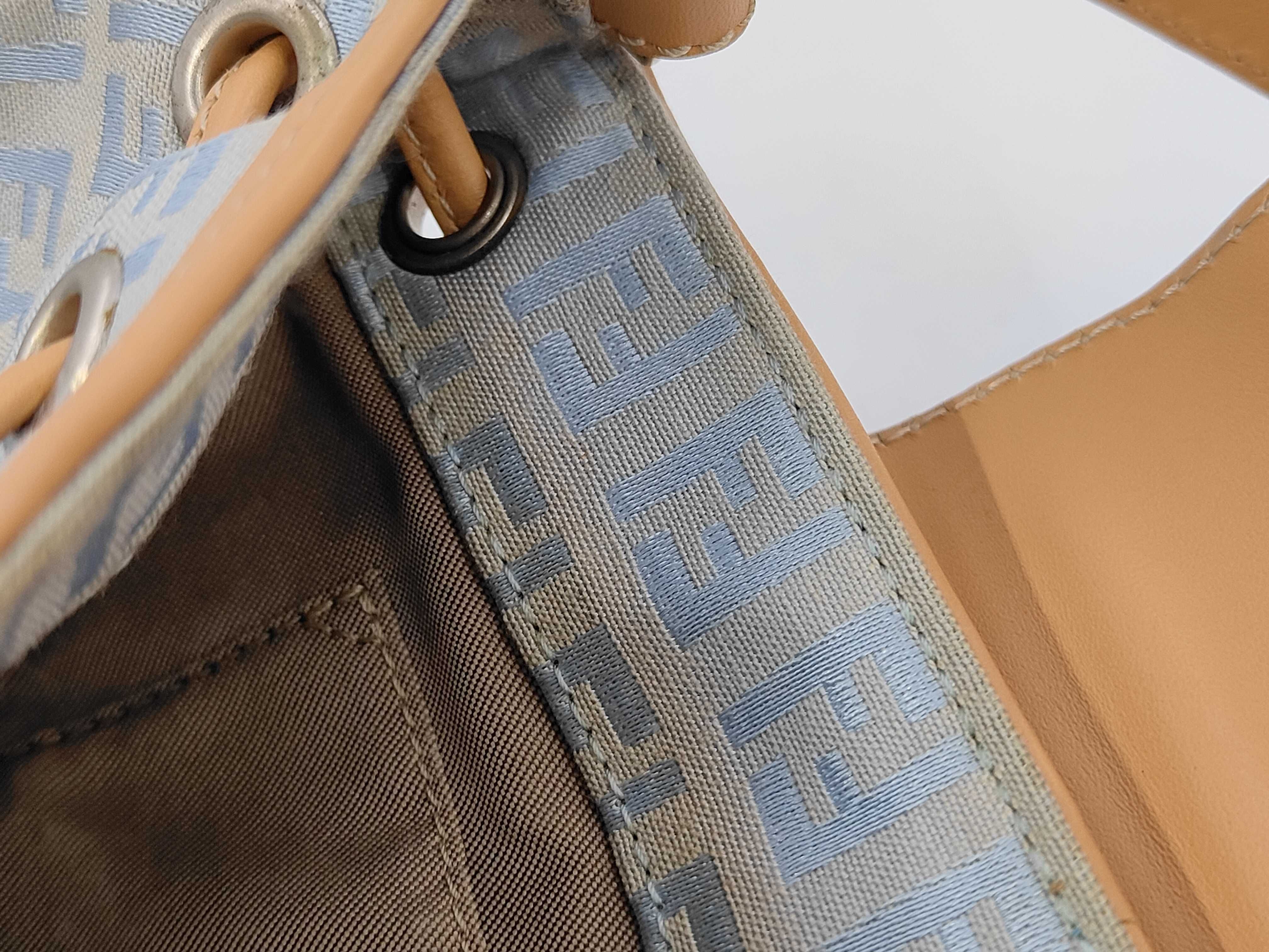Zucca pattern Fendi Zucchino handbag blue shoulder bag — view 10