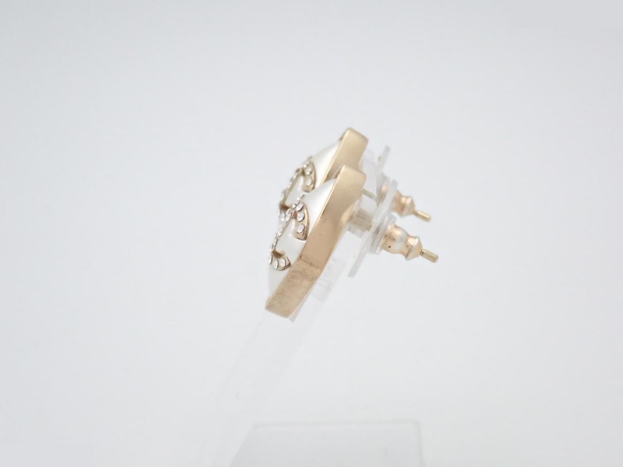 Rhinestone Coco Mark Earrings L21P — view 3