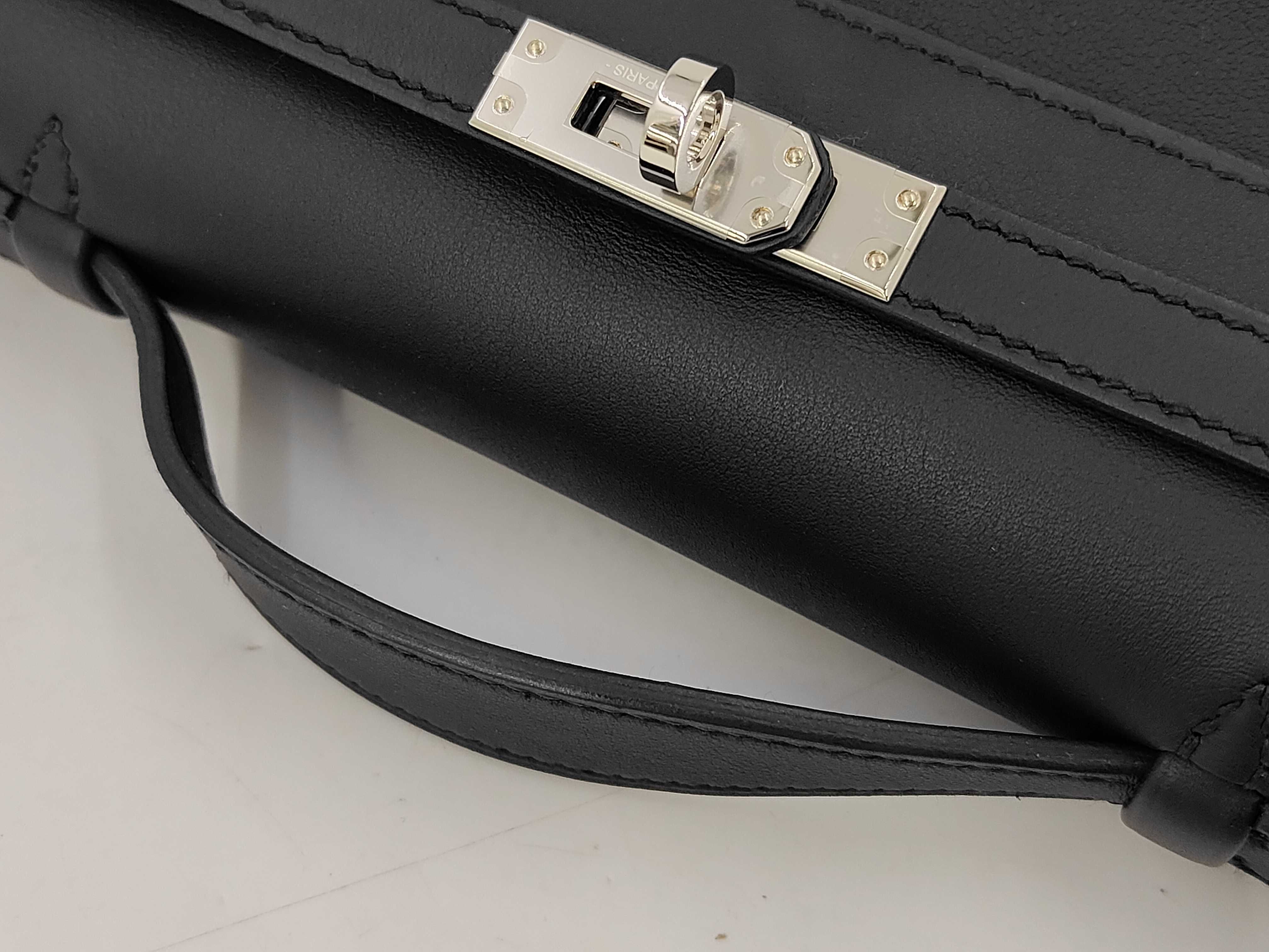 Pochette Kelly Swift Leather Black K Stamp Handbag — view 3