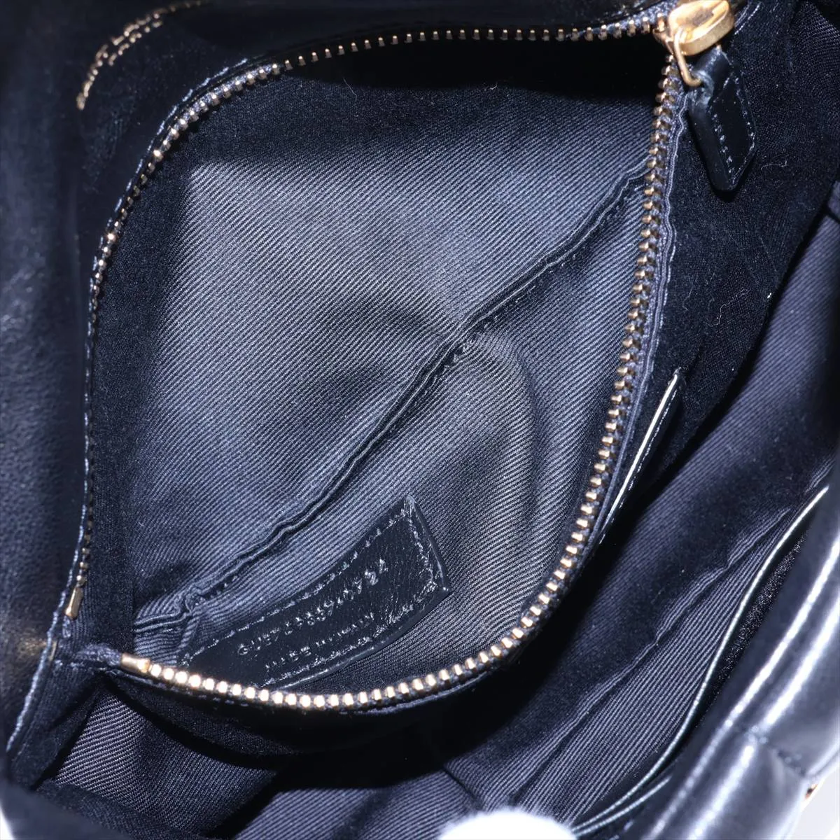 Puffer 759337 Leather Chain Shoulder Bag, Black — view 8