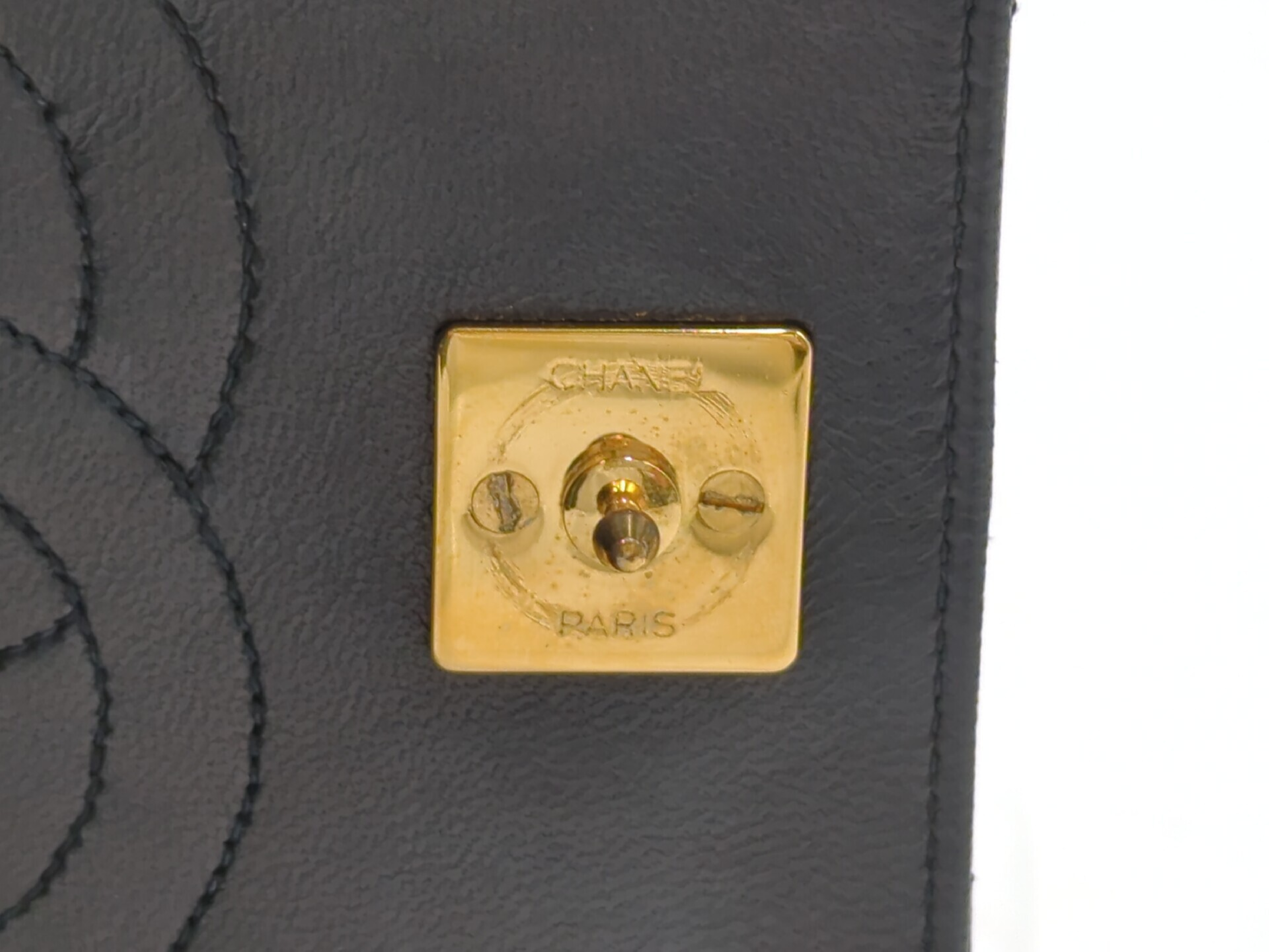 Lambskin Push-Lock Chain Shoulder Bag (Series 4) — view 12
