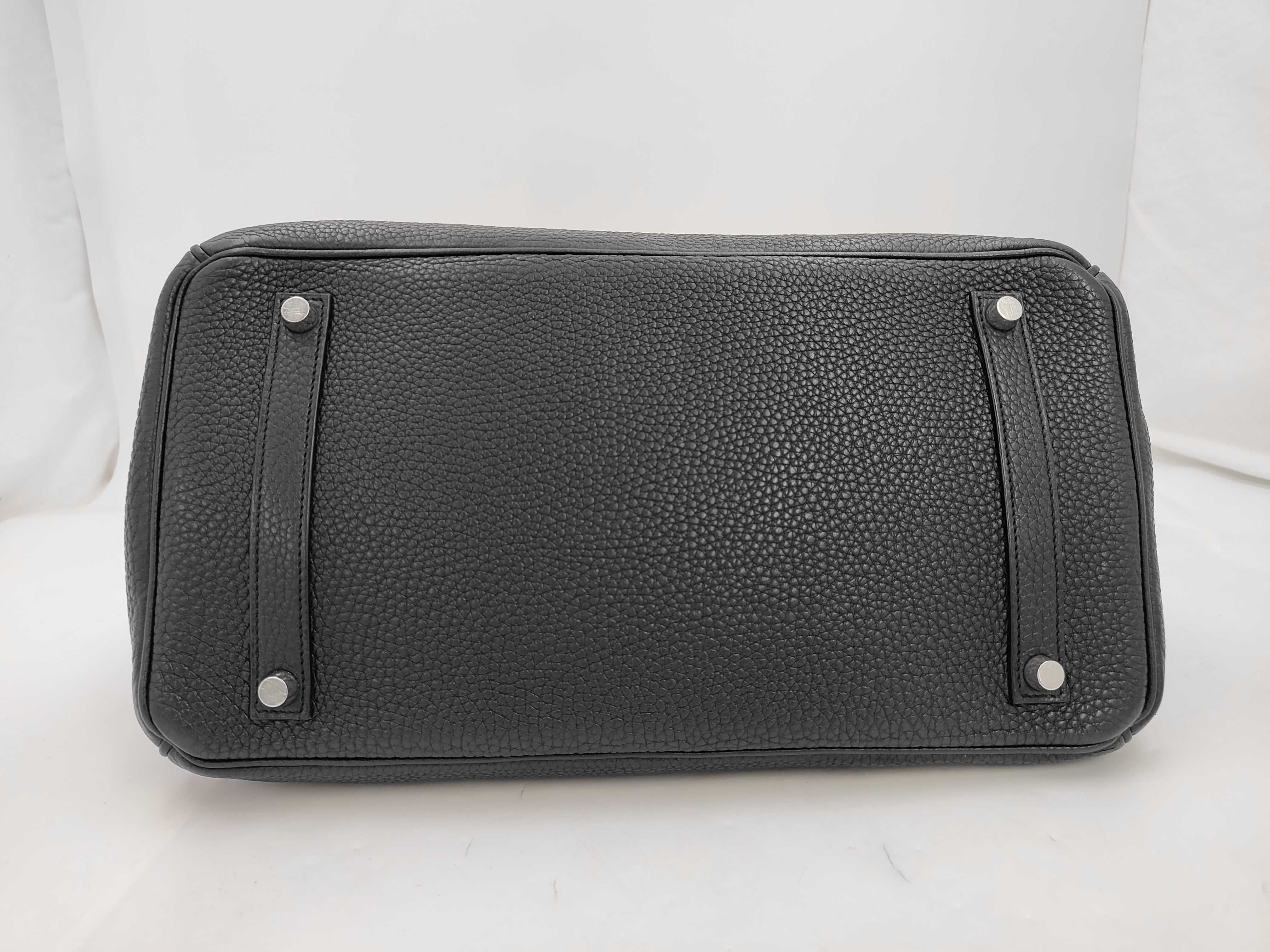 Birkin 35 M stamp Togo Black SV Bag — view 6