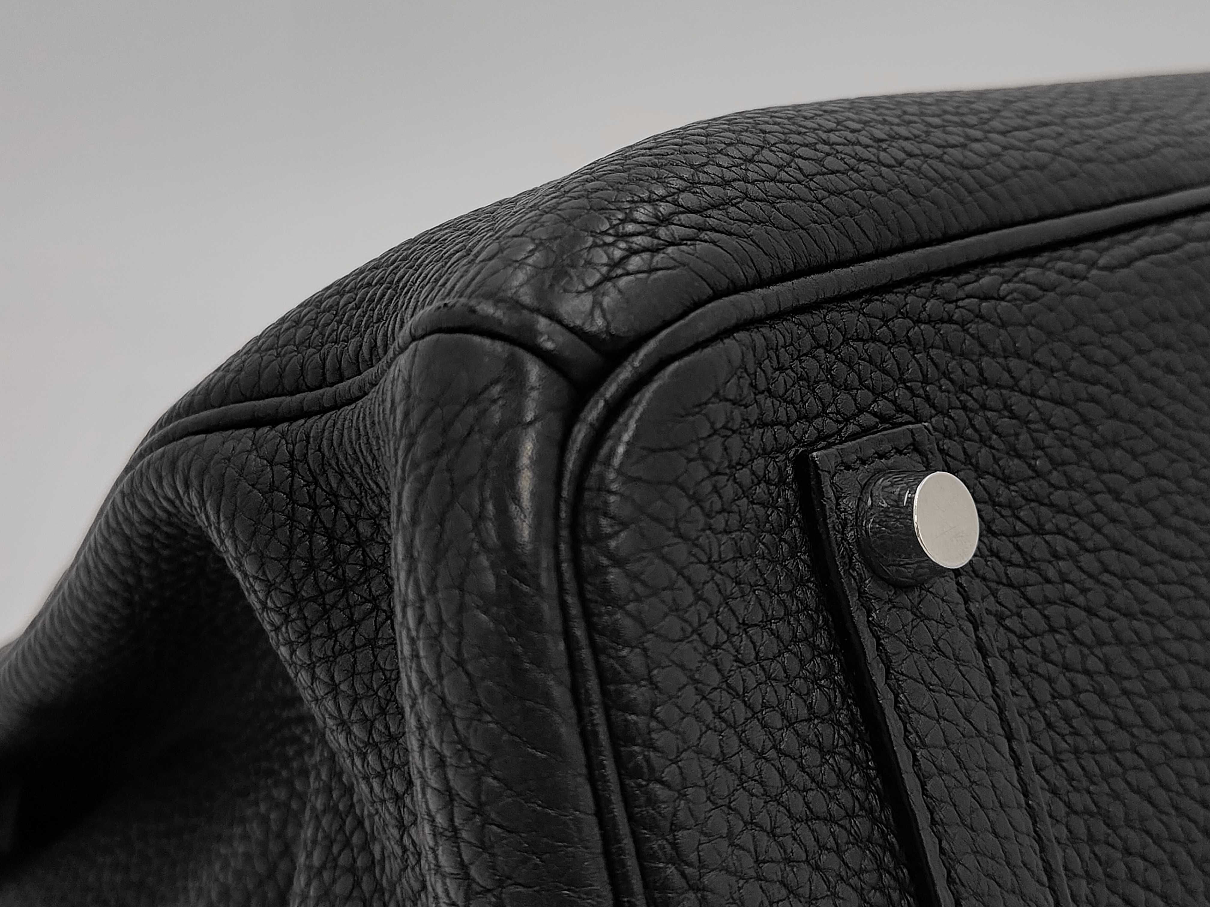 Birkin 35 M stamp Togo Black SV Bag — view 7