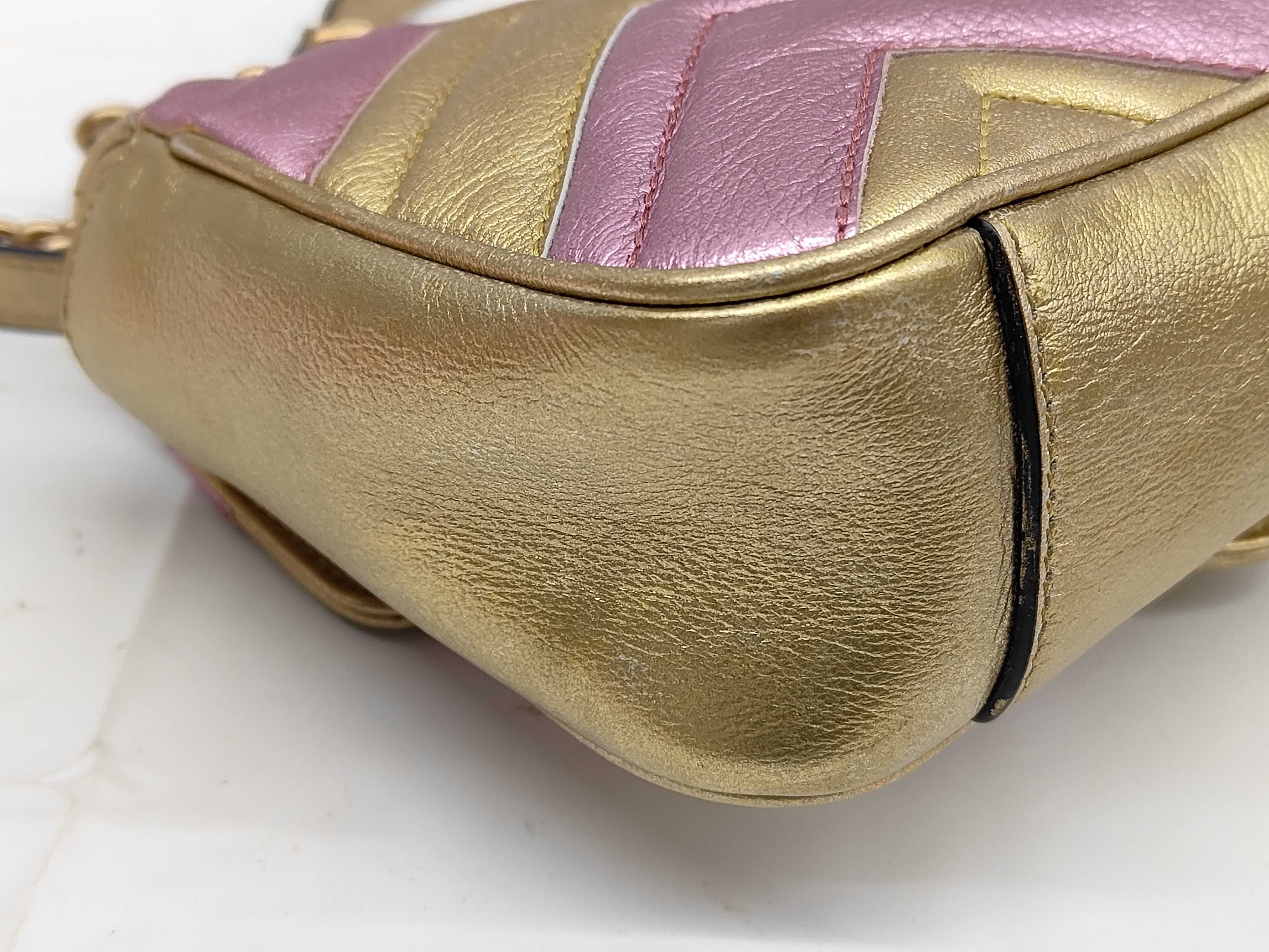 GG Marmont Matelasse Metallic Mini Shoulder Bag — view 5