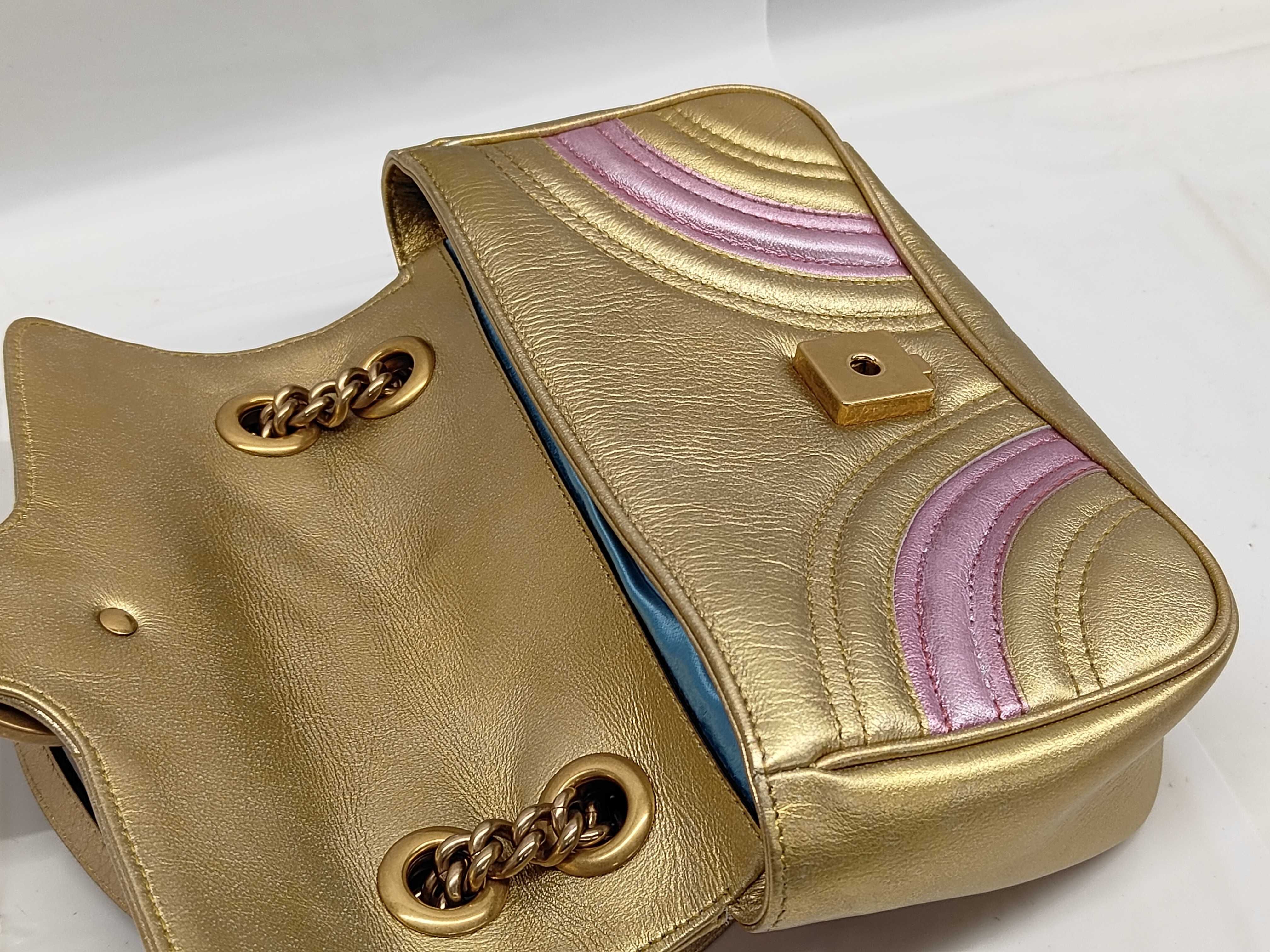 GG Marmont Matelasse Metallic Mini Shoulder Bag — view 8