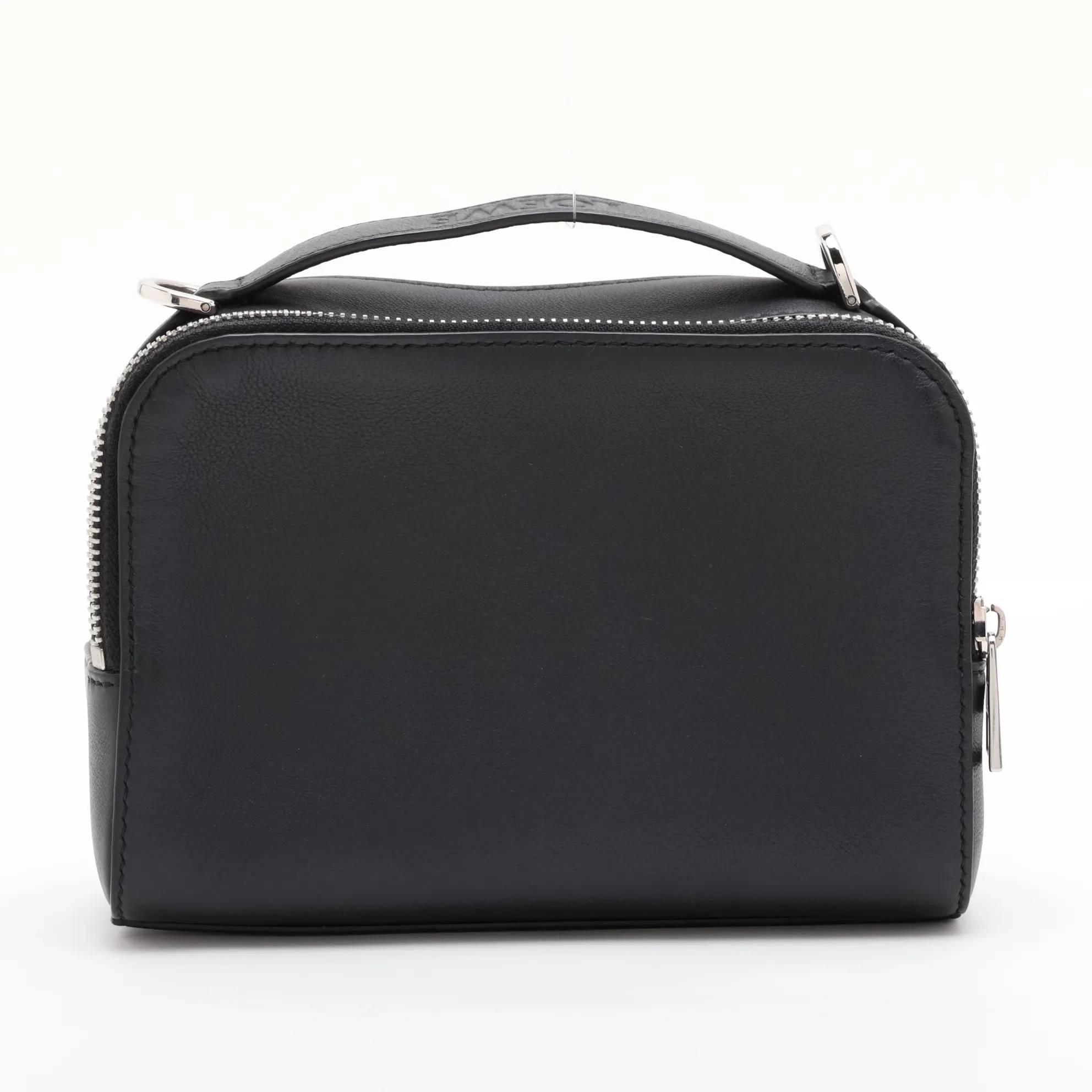 Camera Crossbody Bag Mini Leather 2-Way Shoulder Bag Black — view 2