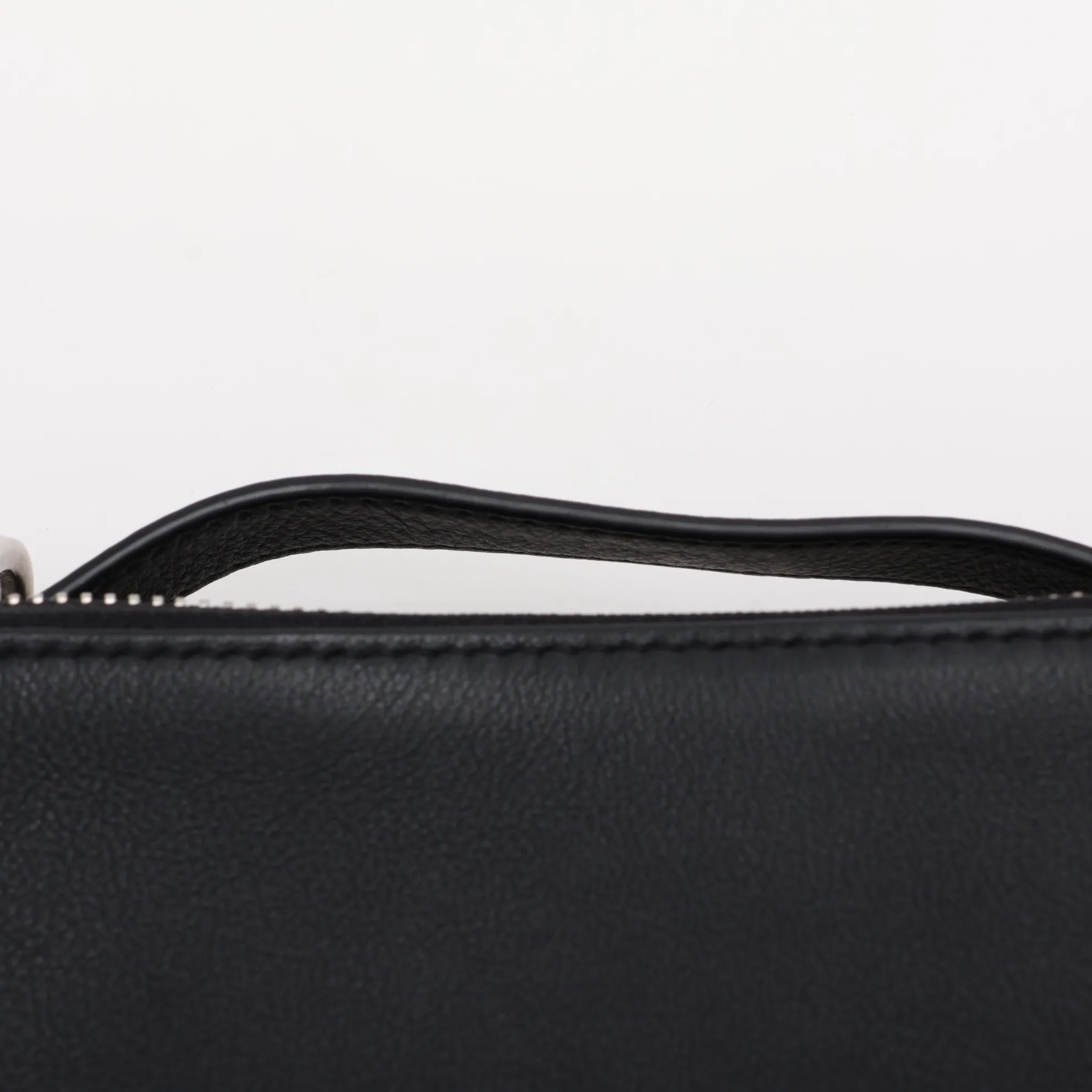 Camera Crossbody Bag Mini Leather 2-Way Shoulder Bag Black — view 6