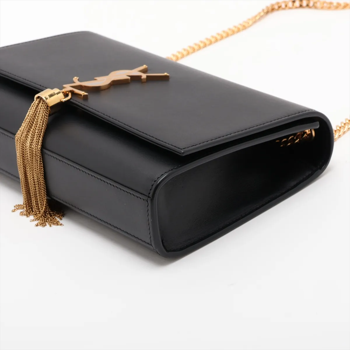 Classic Kate 354119 Leather Chain Shoulder Bag, Black — view 3