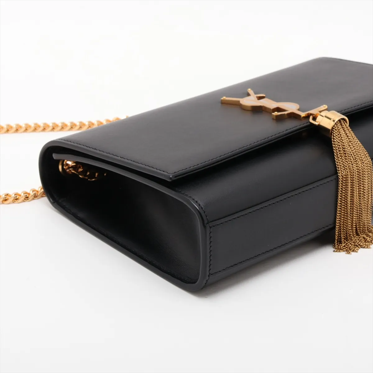 Classic Kate 354119 Leather Chain Shoulder Bag, Black — view 4
