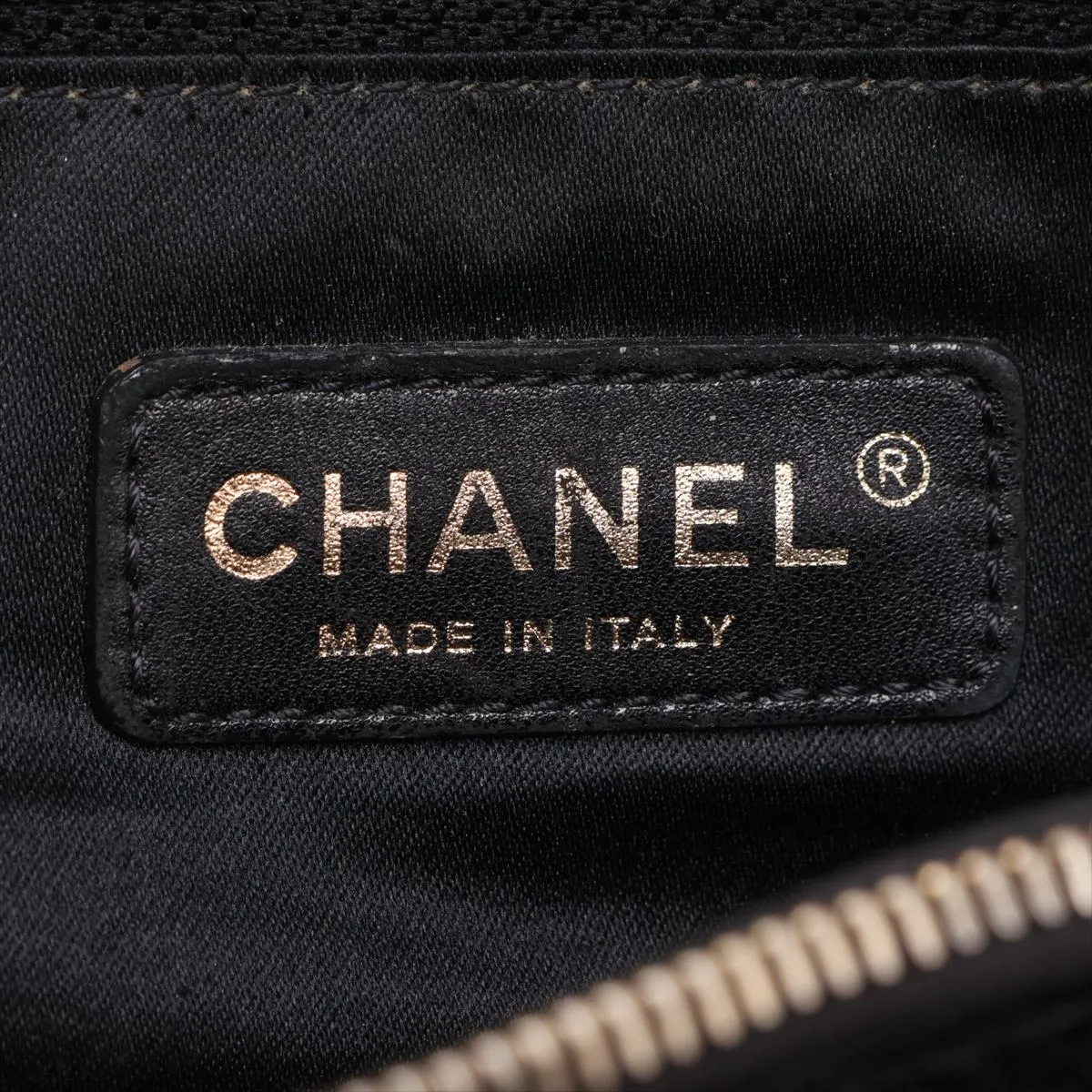 GST Caviar Skin Tote Bag, Black with Gold Hardware, 19439382, Serial Number 19-series, A50995 — view 13