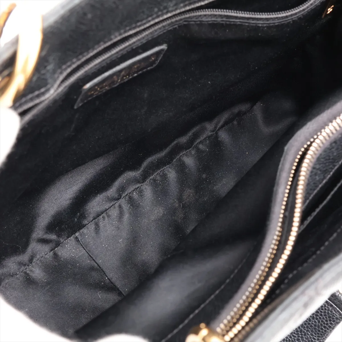 GST Caviar Skin Tote Bag, Black with Gold Hardware, 19439382, Serial Number 19-series, A50995 — view 7