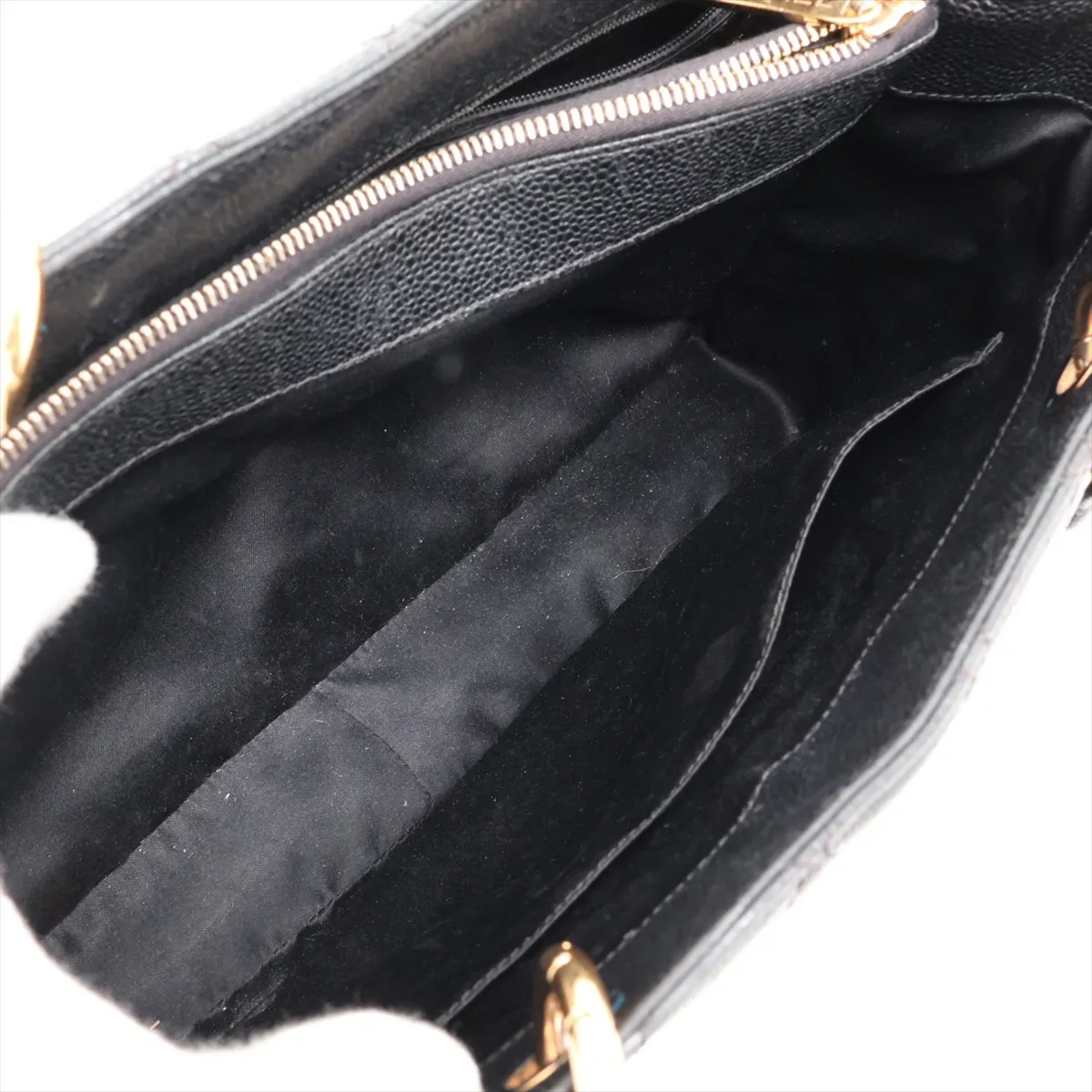 GST Caviar Skin Tote Bag, Black with Gold Hardware, 19439382, Serial Number 19-series, A50995 — view 10