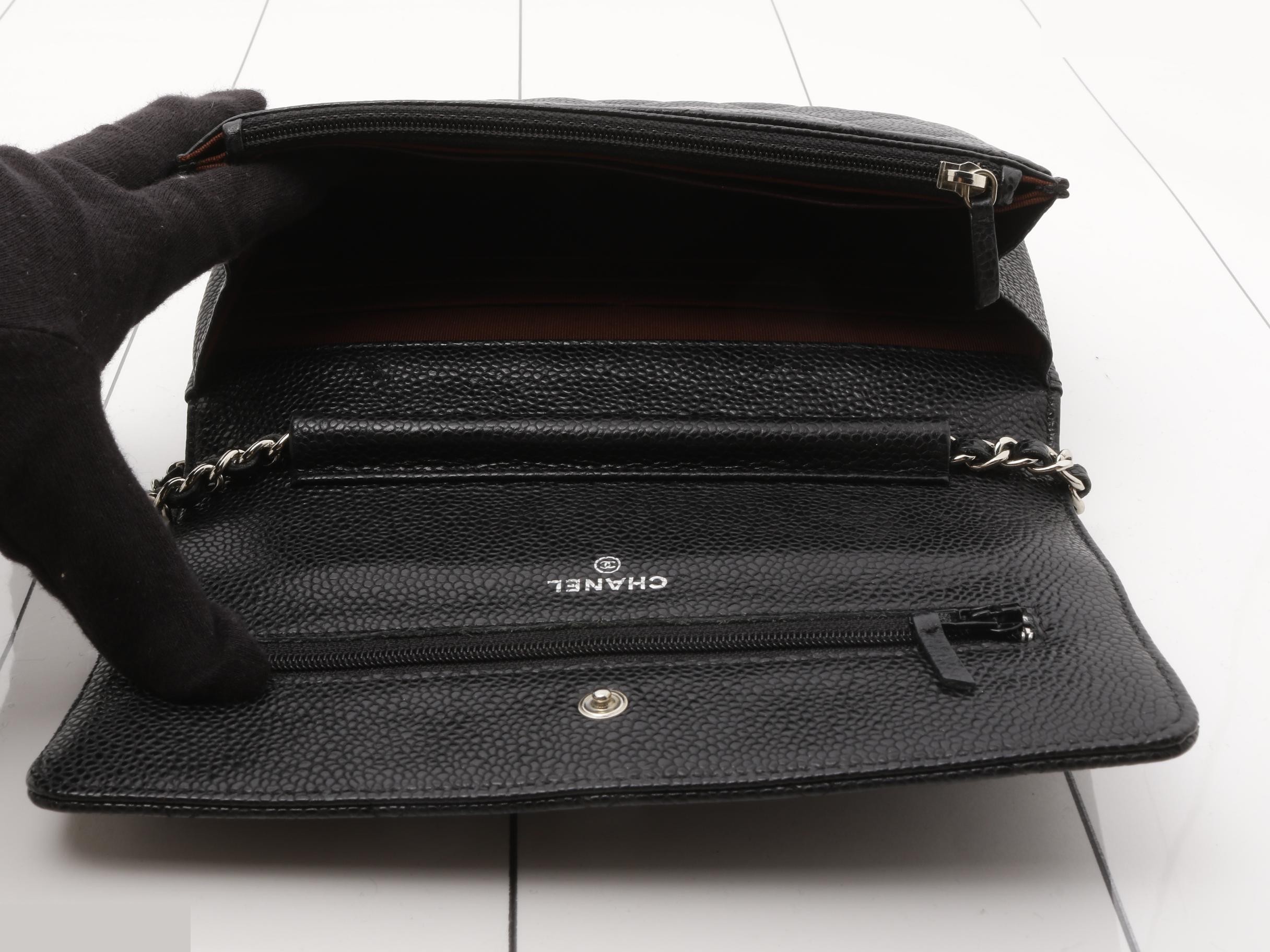 Matelassé (bag) and wallet, chain wallet, caviar leather. — view 4