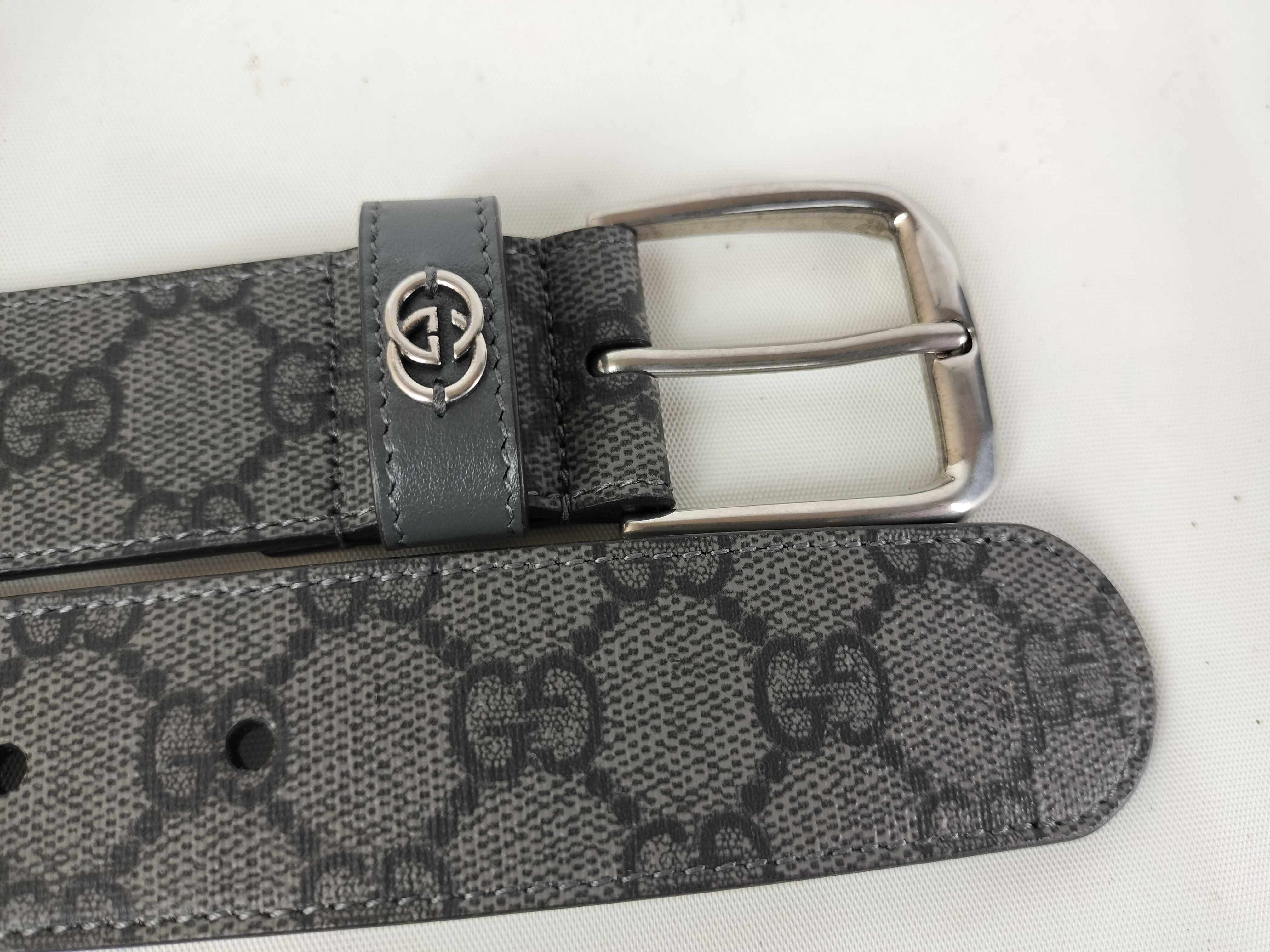 Grey GG Gold Hardware Belt — view 3