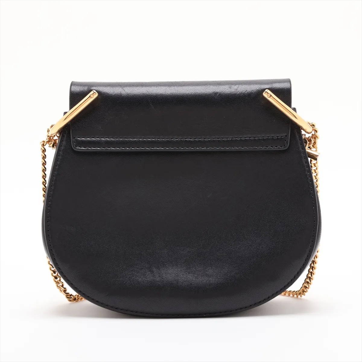 Drew Suede x Leather Chain Shoulder Bag, Red x Navy — view 2
