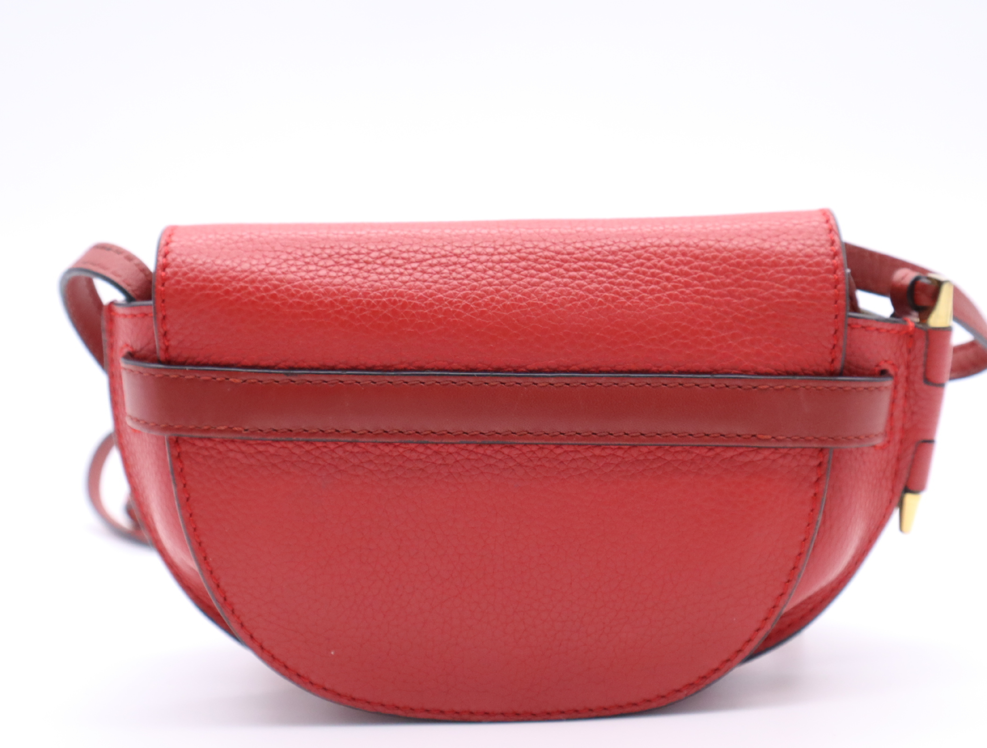 Leather Gate Bag Mini Red Shoulder Bag — view 2