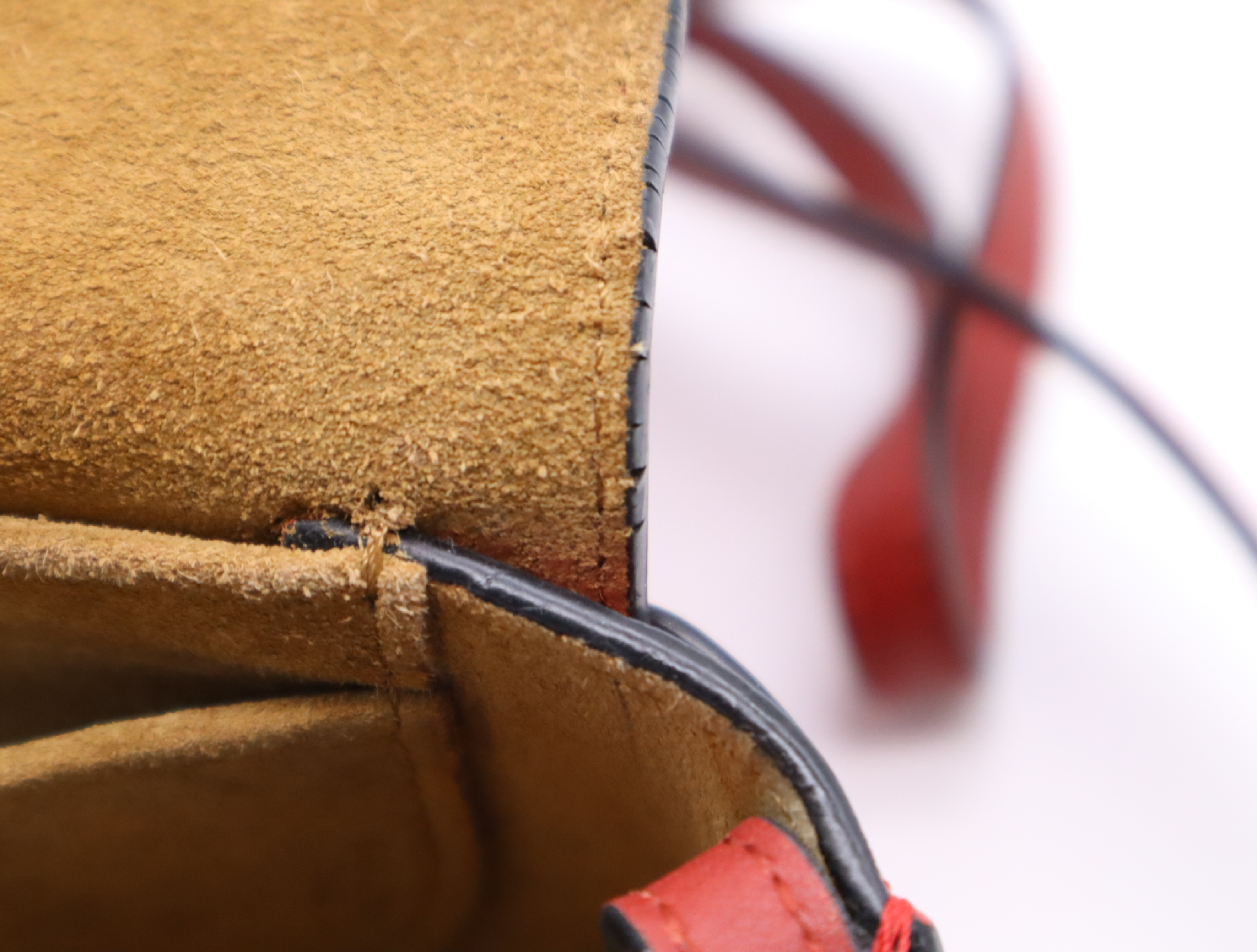 Leather Gate Bag Mini Red Shoulder Bag — view 14