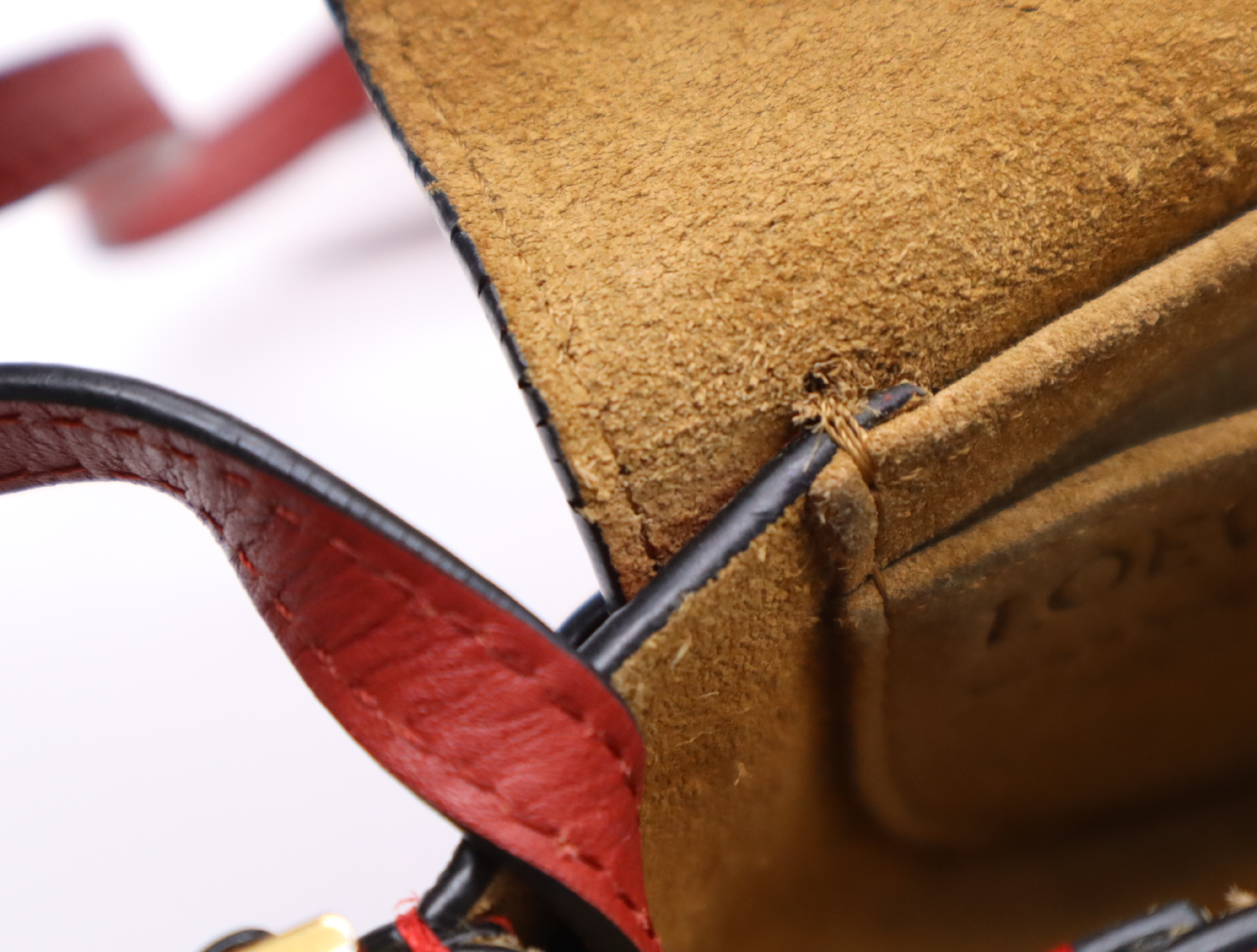 Leather Gate Bag Mini Red Shoulder Bag — view 15