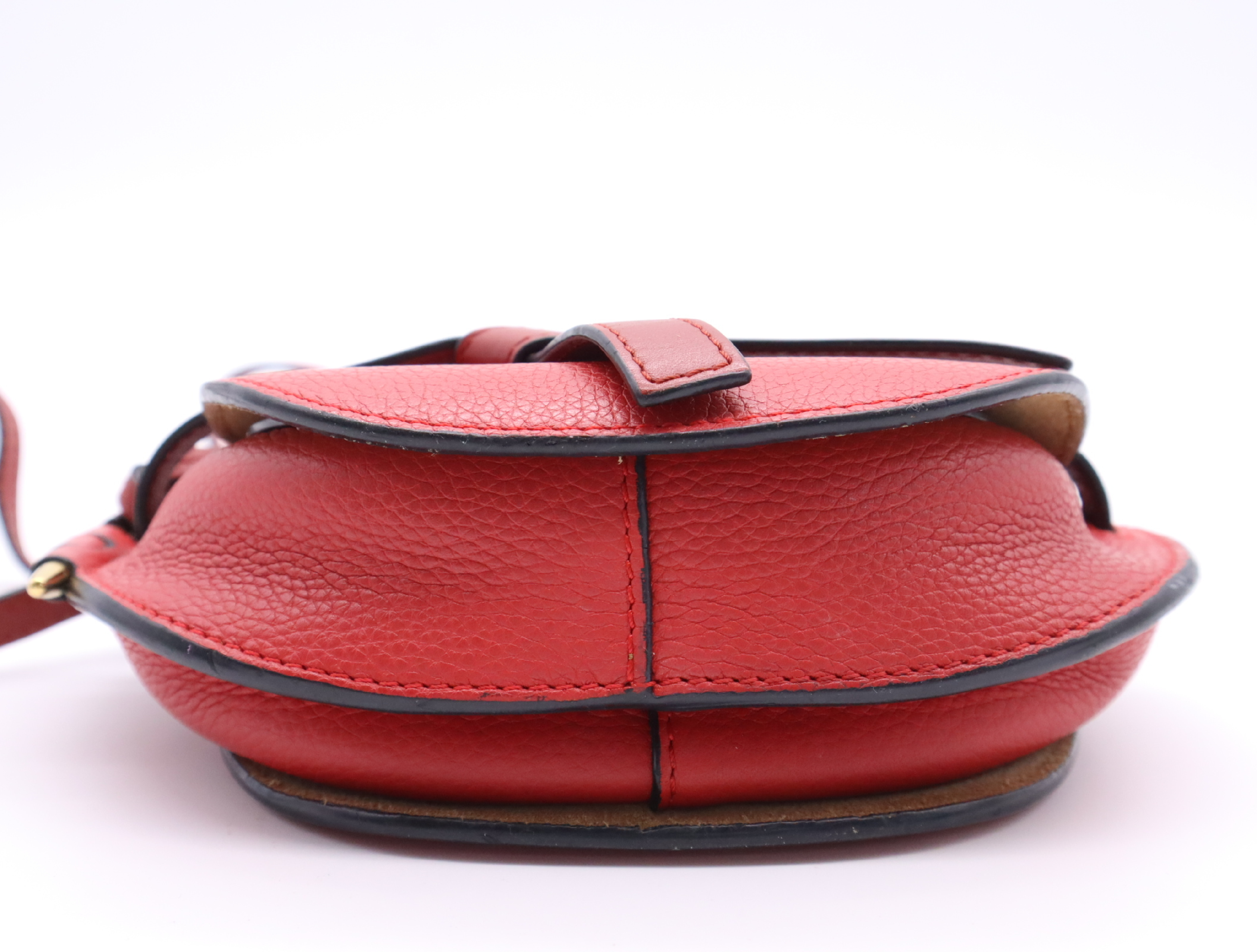 Leather Gate Bag Mini Red Shoulder Bag — view 4