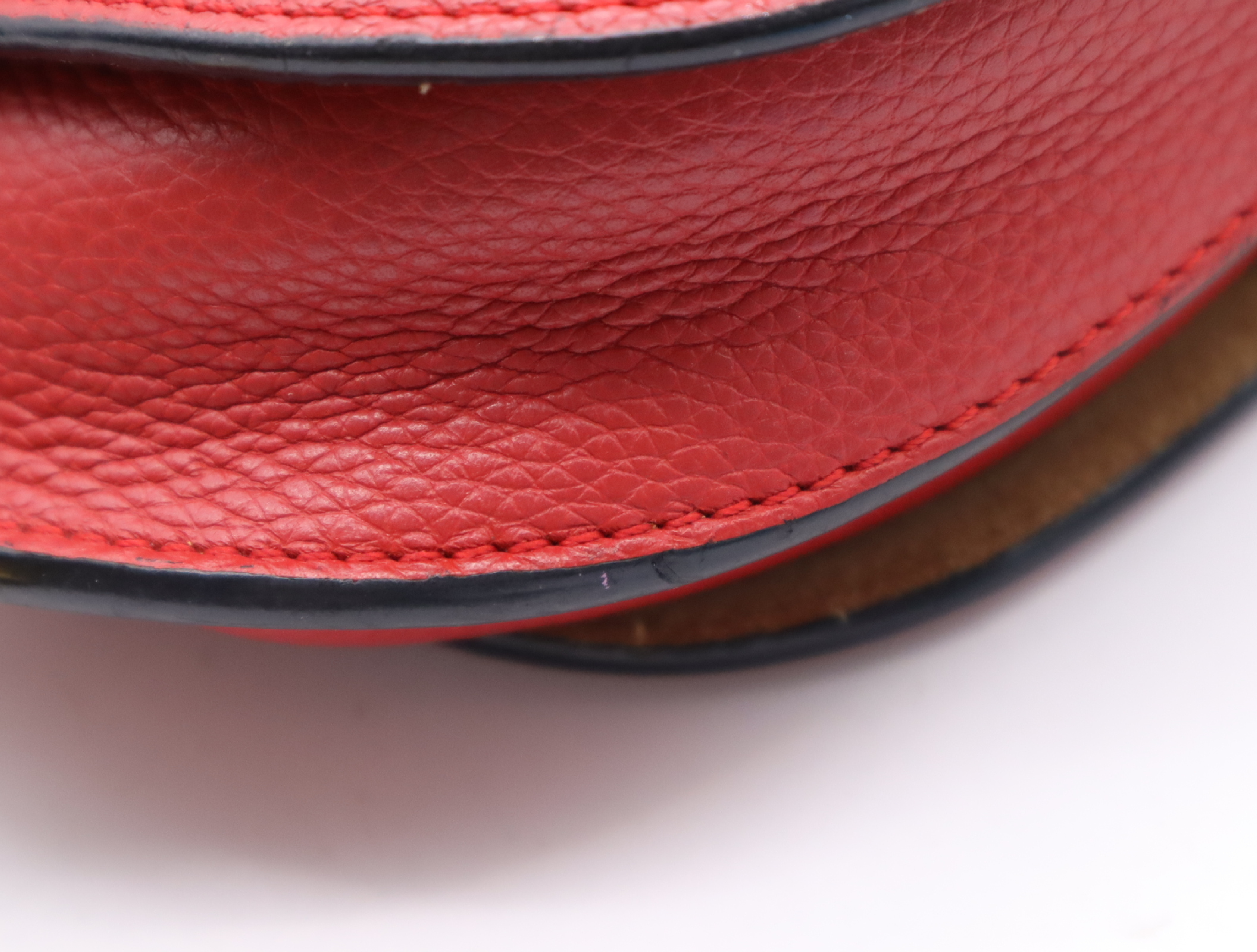 Leather Gate Bag Mini Red Shoulder Bag — view 6