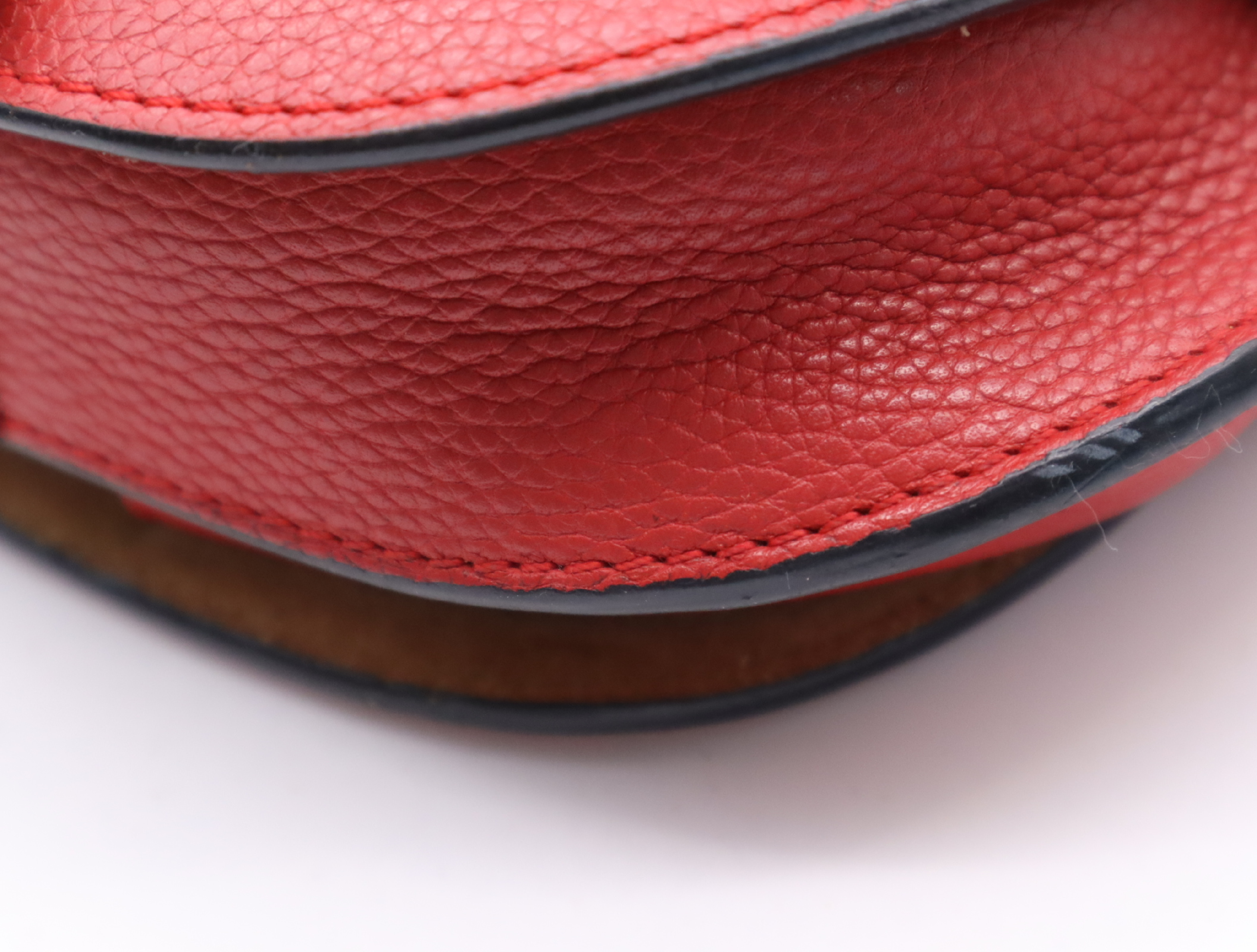 Leather Gate Bag Mini Red Shoulder Bag — view 7
