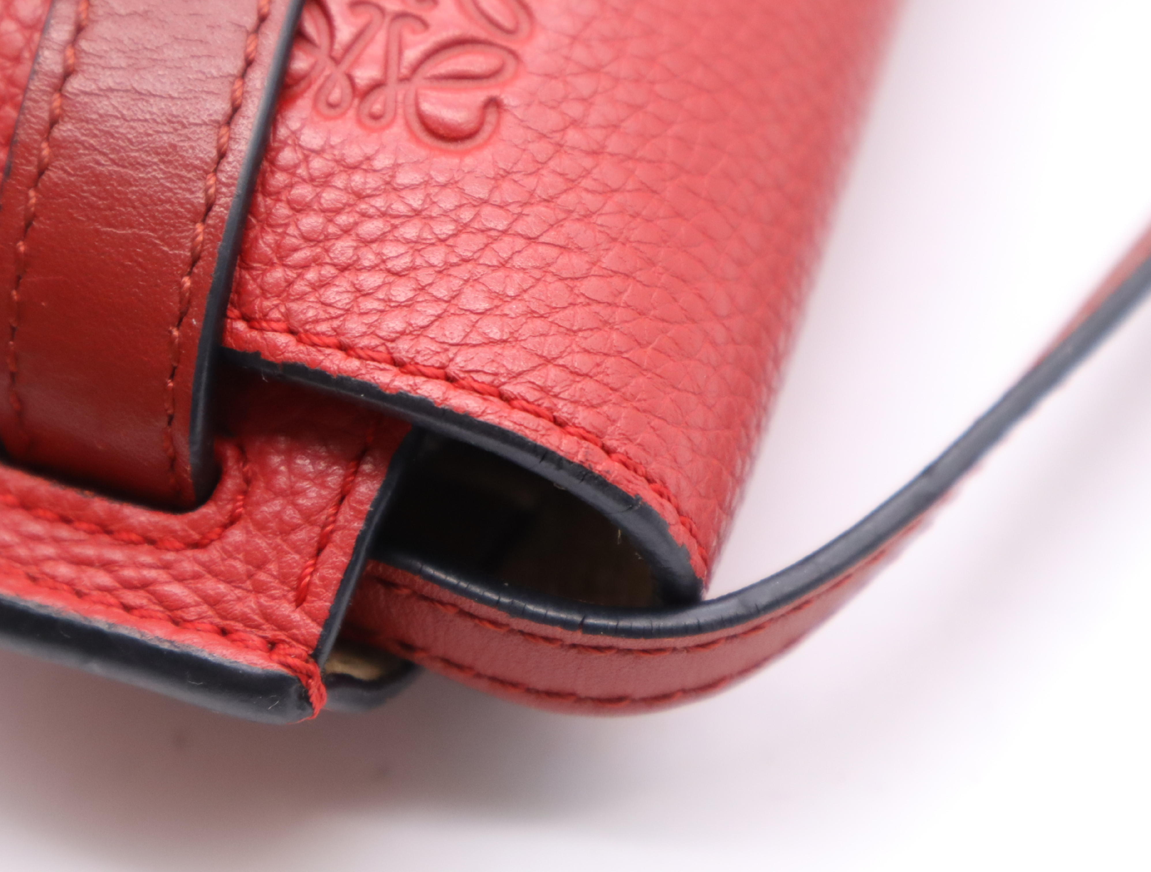 Leather Gate Bag Mini Red Shoulder Bag — view 8